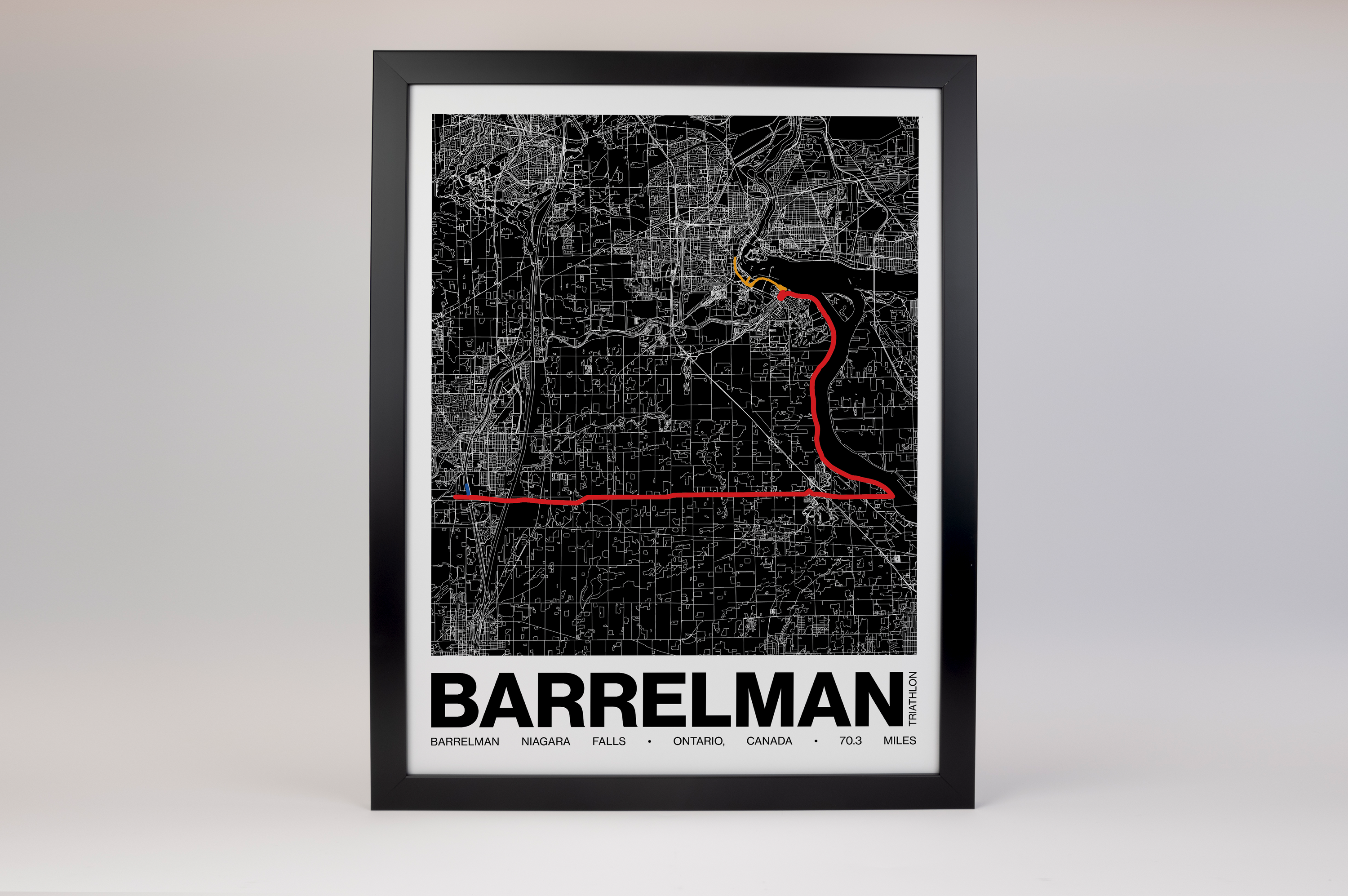 Barrelman Niagara Falls Poster - Grid Style