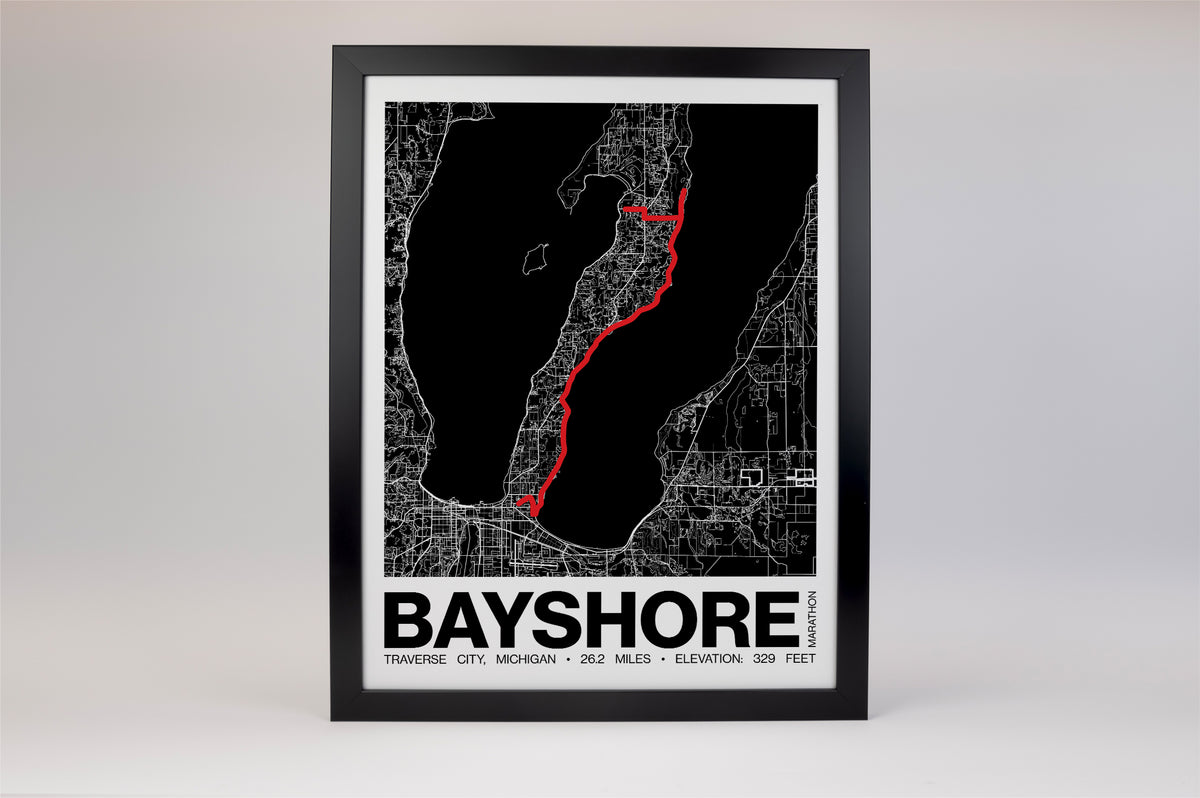 Bayshore Marathon Poster - Grid Style