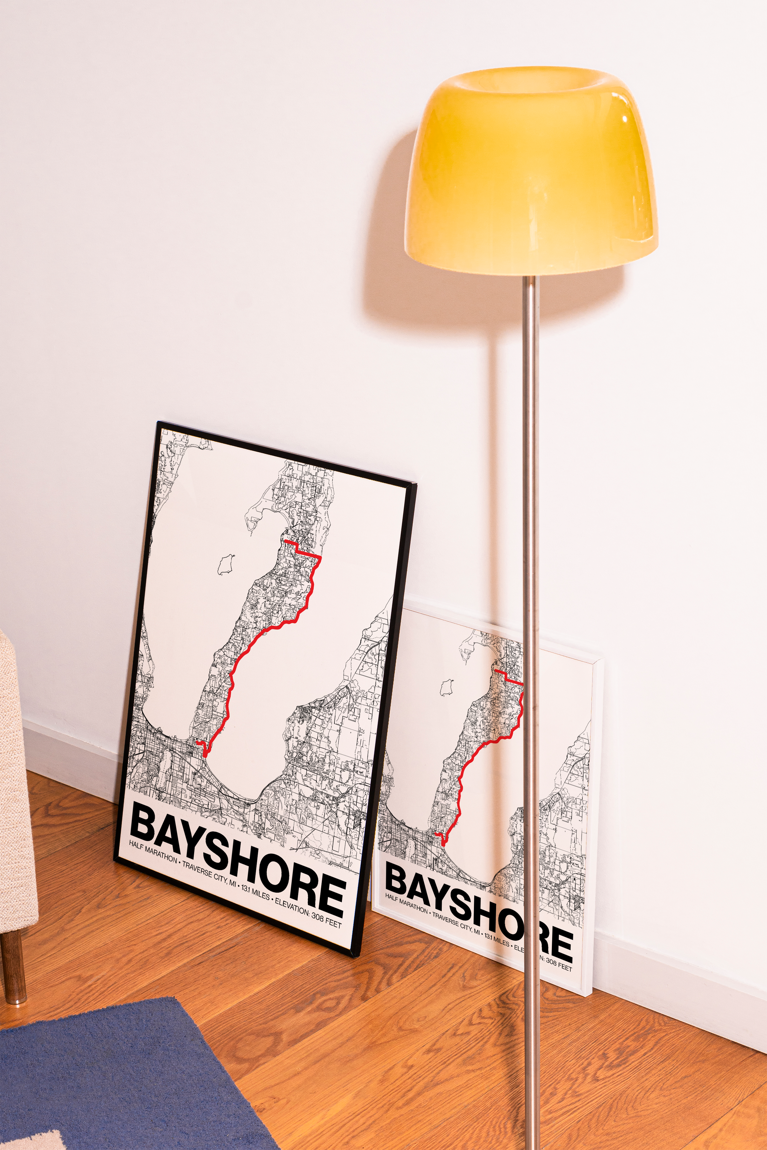 Bayshore Half Marathon Poster - Grid Style