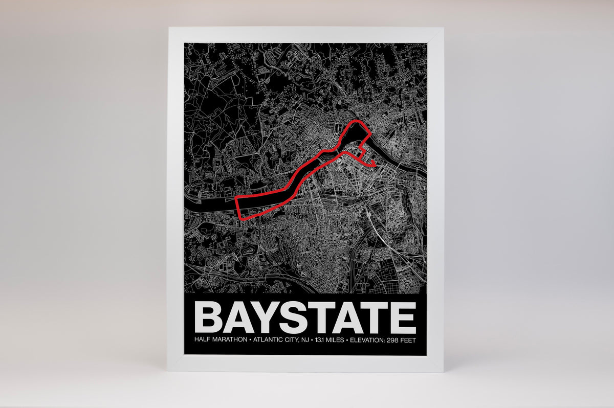 Baystate Half Marathon Poster - Grid Style