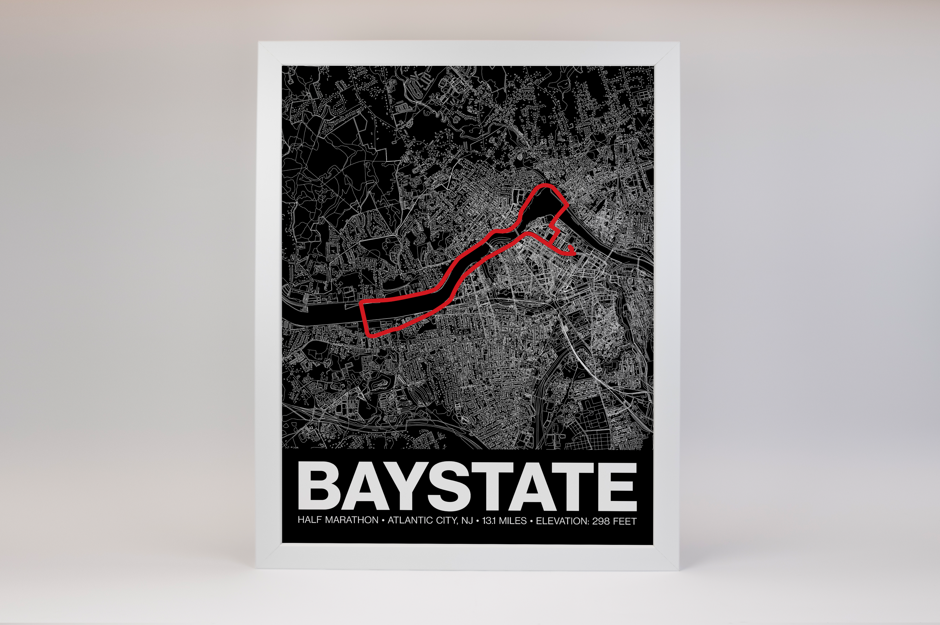 Baystate Half Marathon Poster - Grid Style