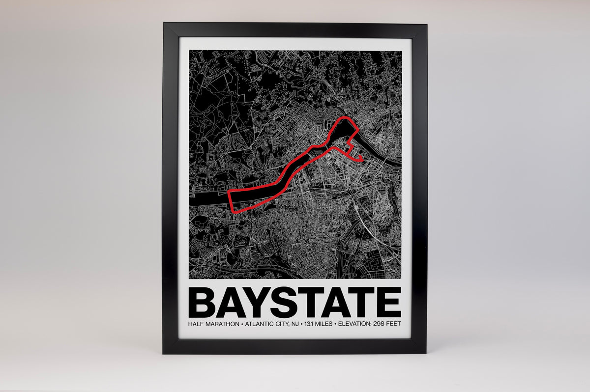 Baystate Half Marathon Poster - Grid Style