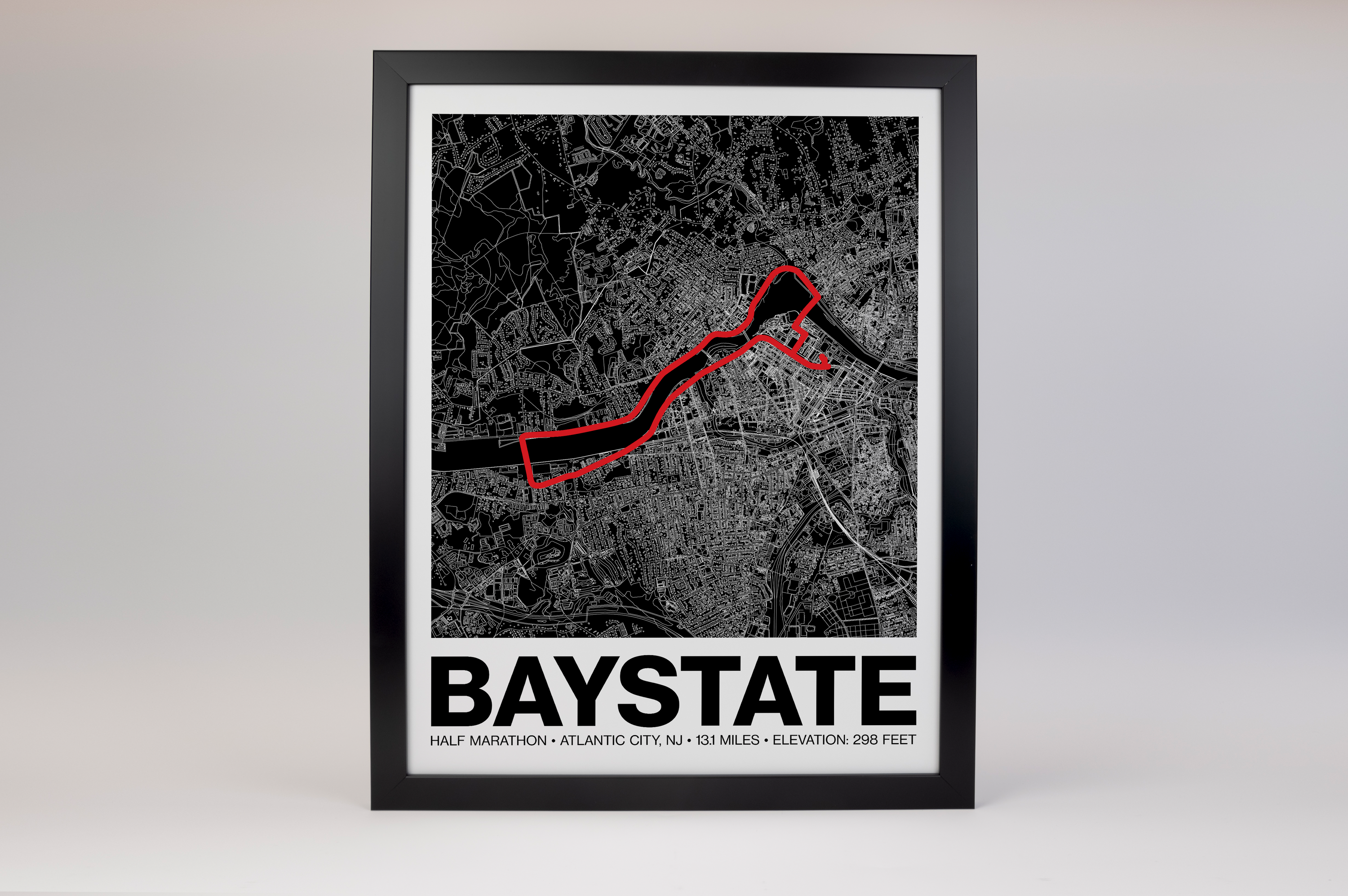 Baystate Half Marathon Poster - Grid Style