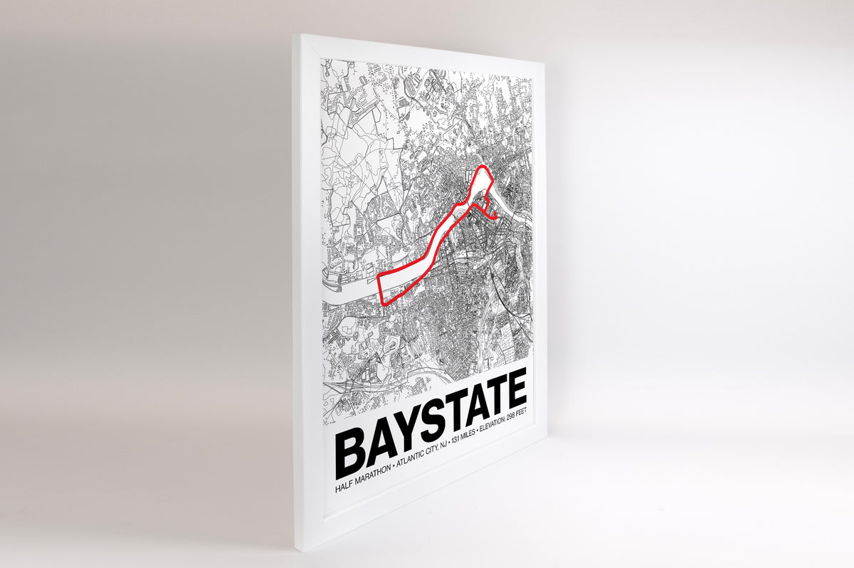 Baystate Half Marathon Poster - Grid Style