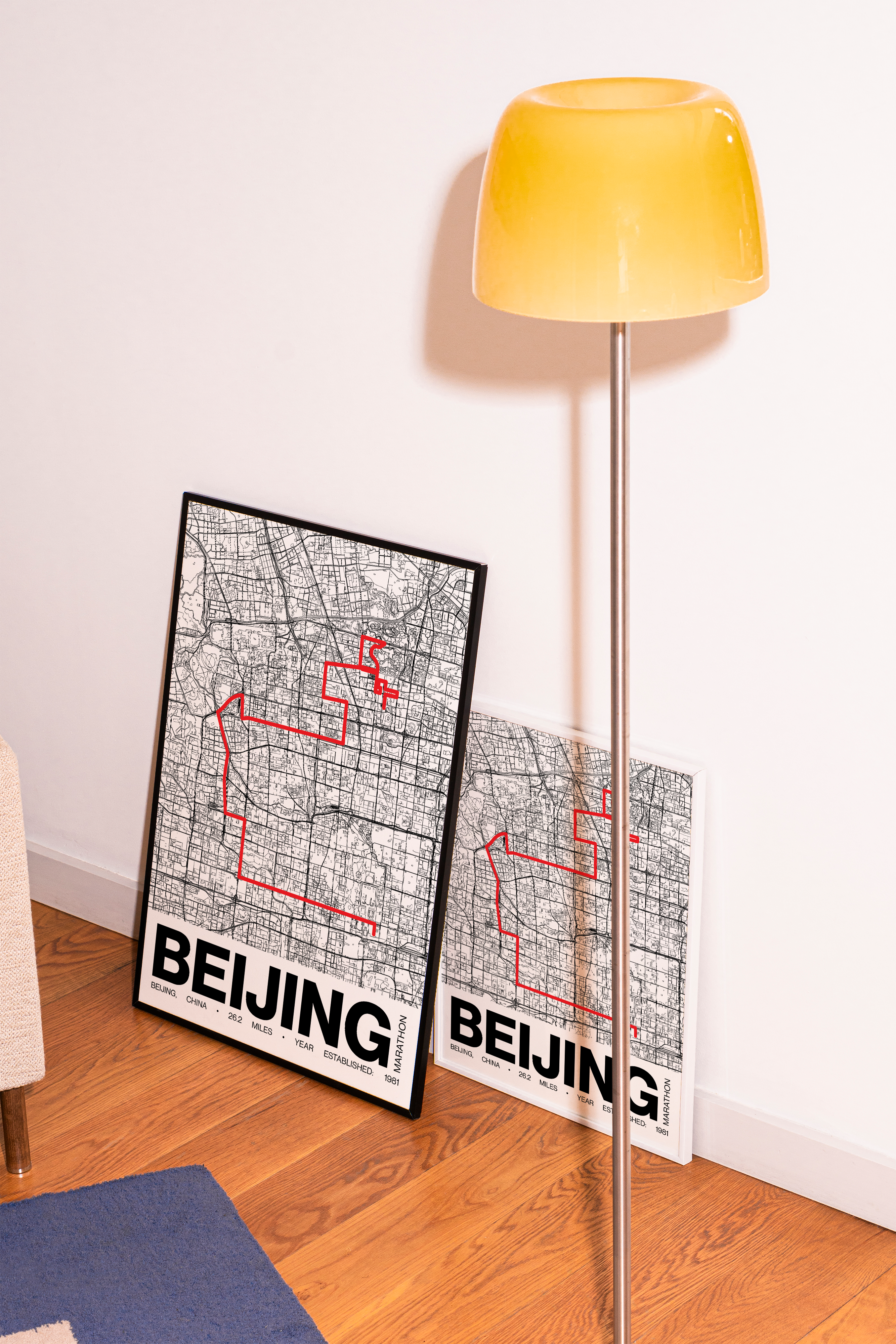 Beijing Marathon Poster - Grid Style