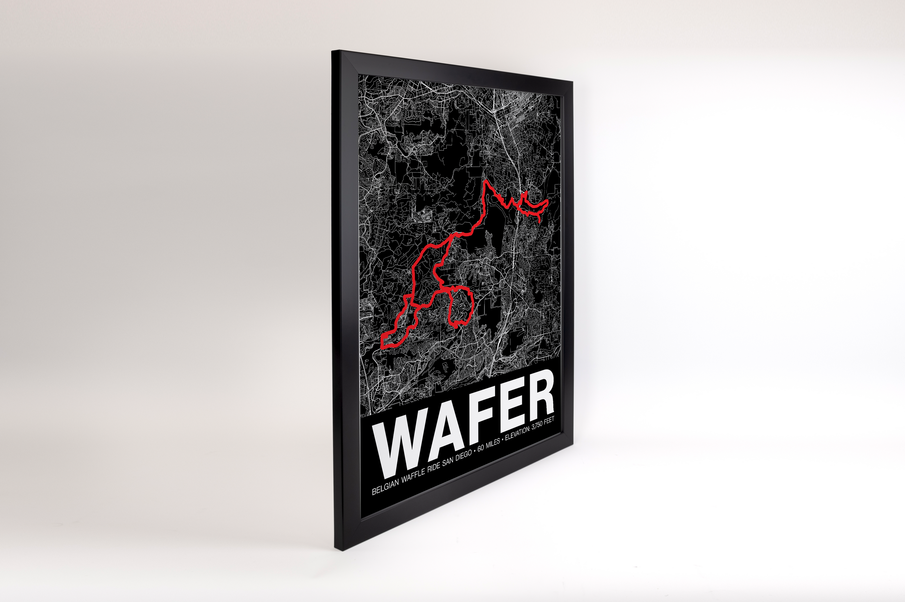 Belgian Waffle Ride San Diego Wafer Poster - Grid Style