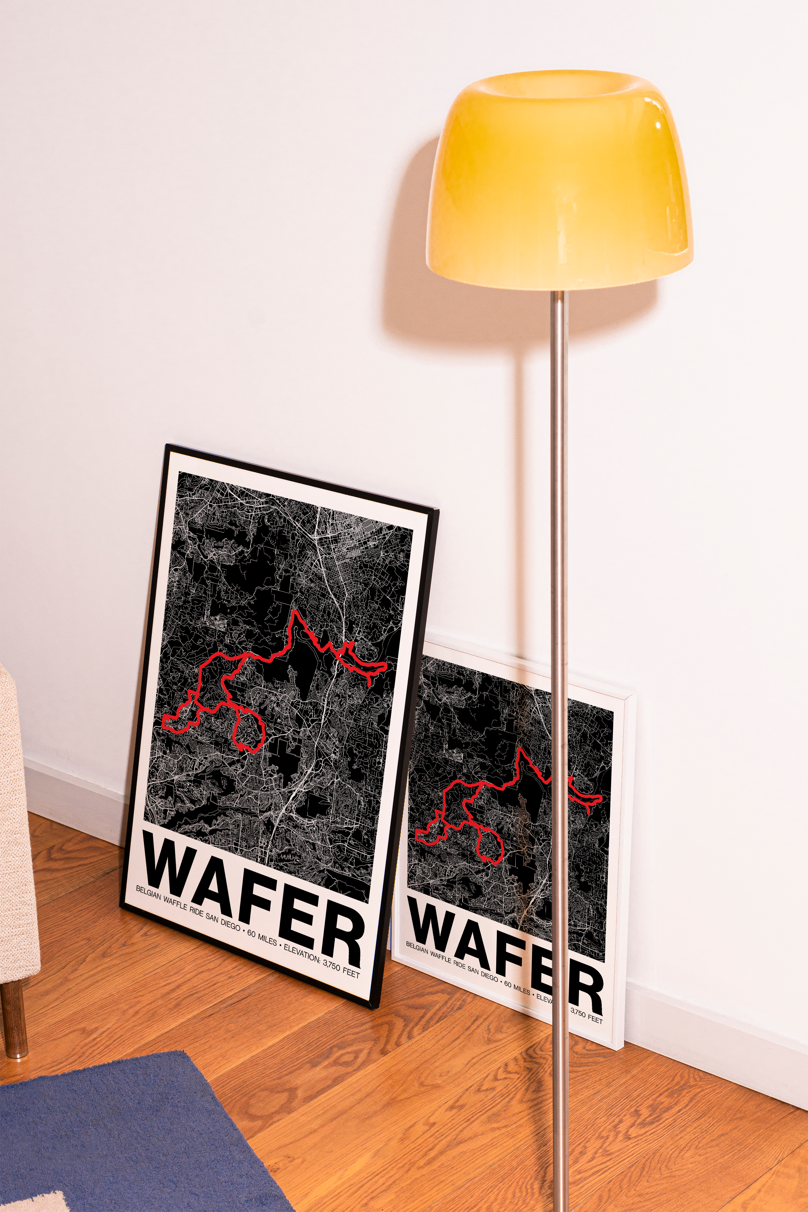 Belgian Waffle Ride San Diego Wafer Poster - Grid Style