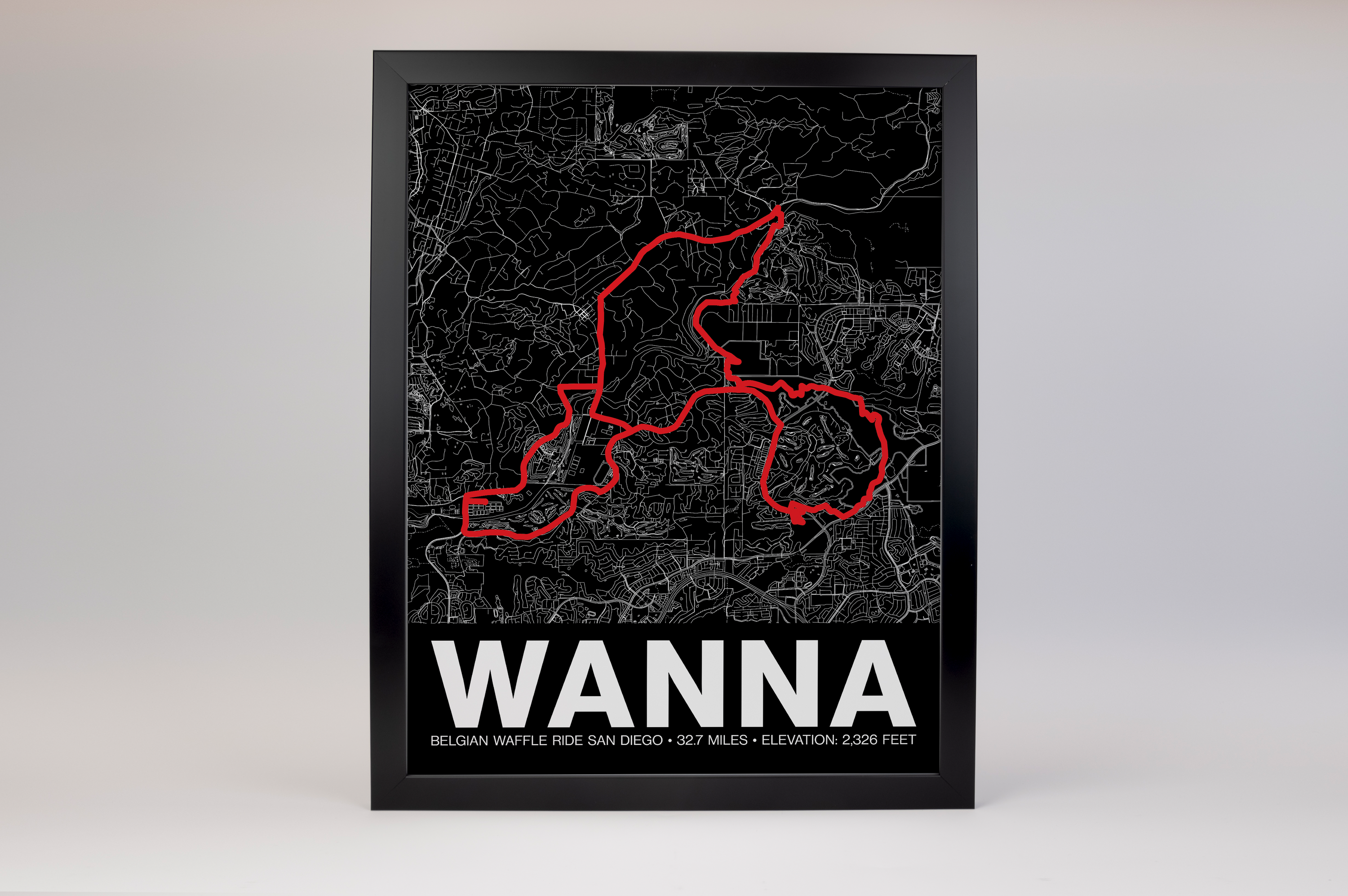 Belgian Waffle Ride San Diego Wanna Poster - Grid Style