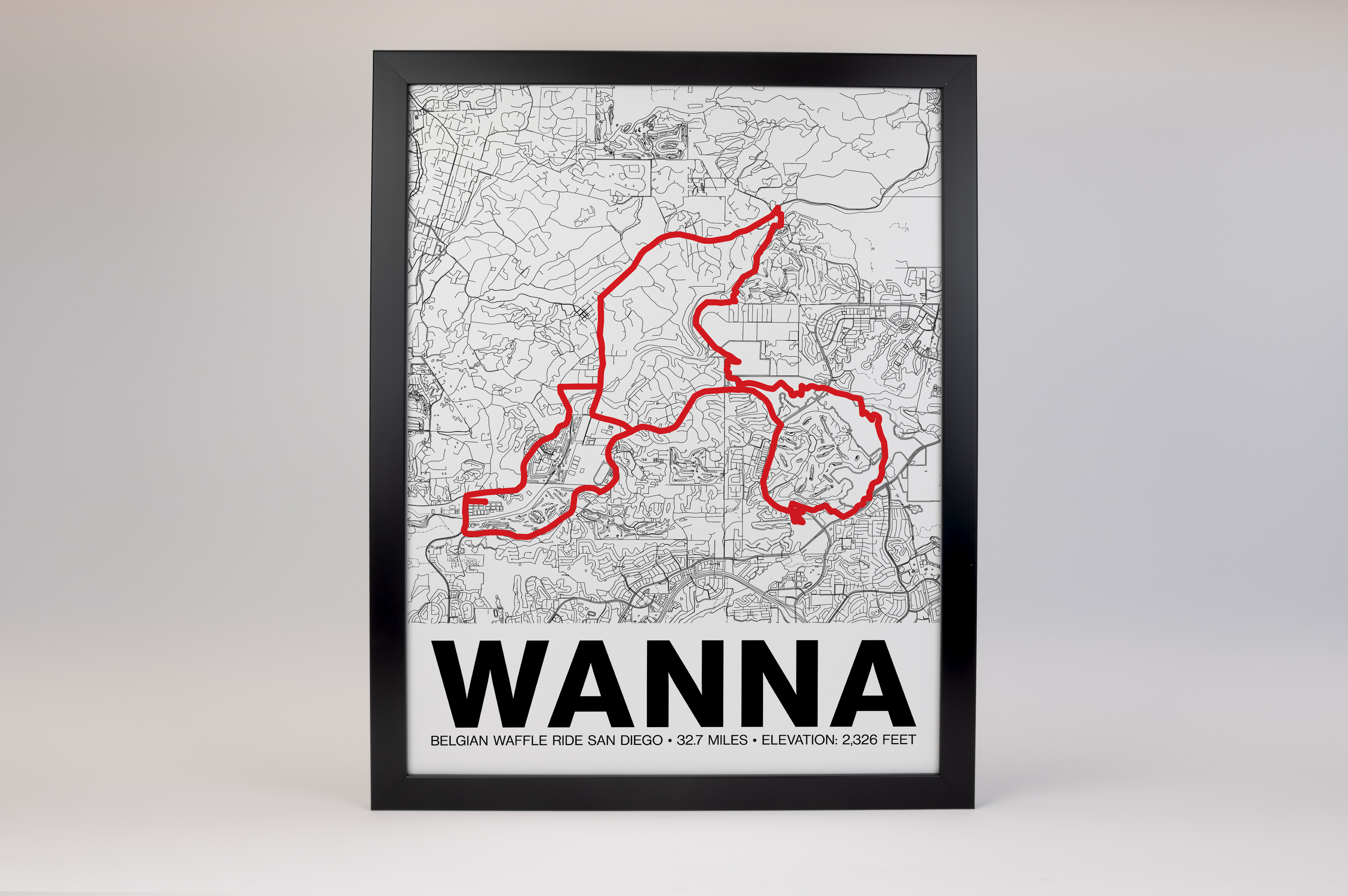 Belgian Waffle Ride San Diego Wanna Poster - Grid Style
