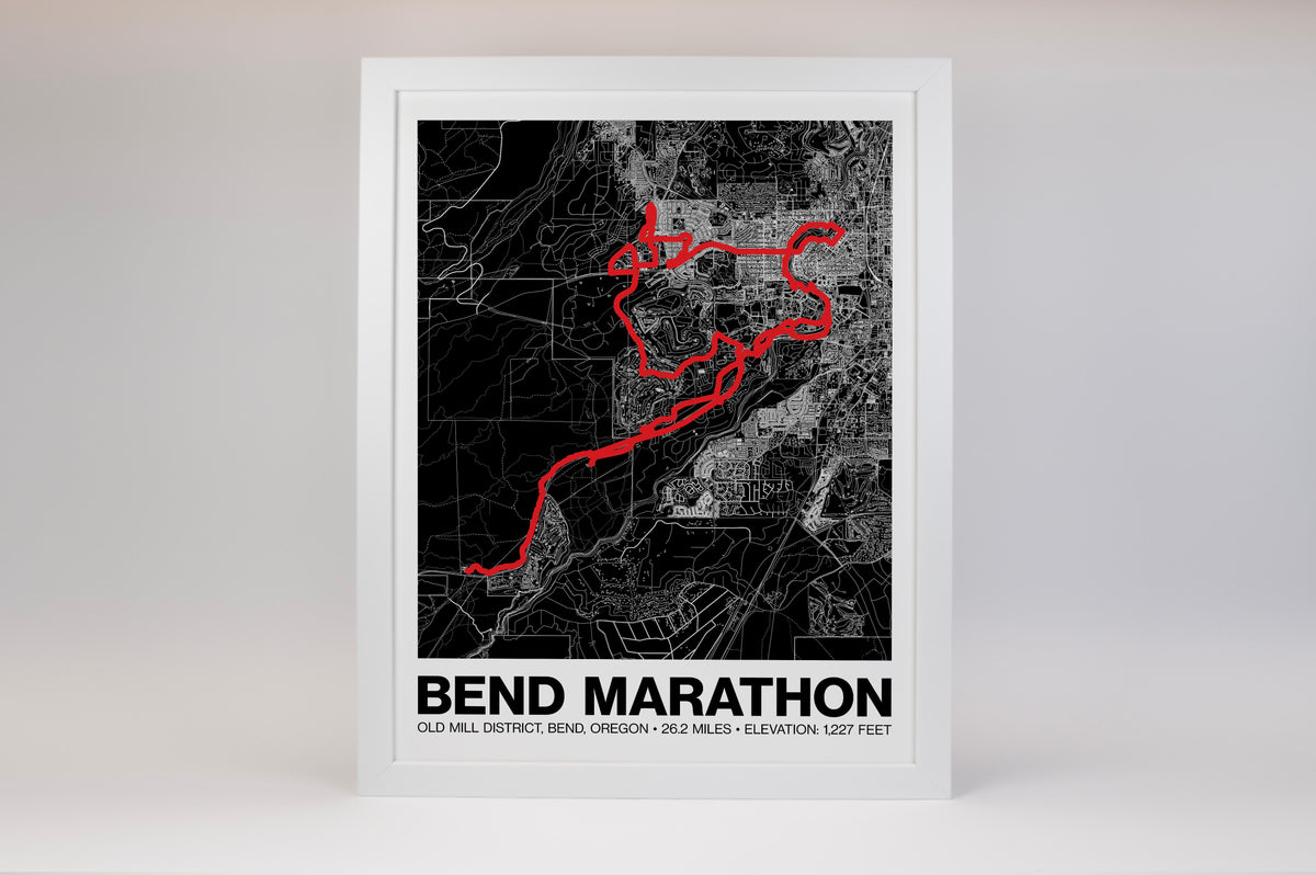 Bend Marathon Poster - Grid Style