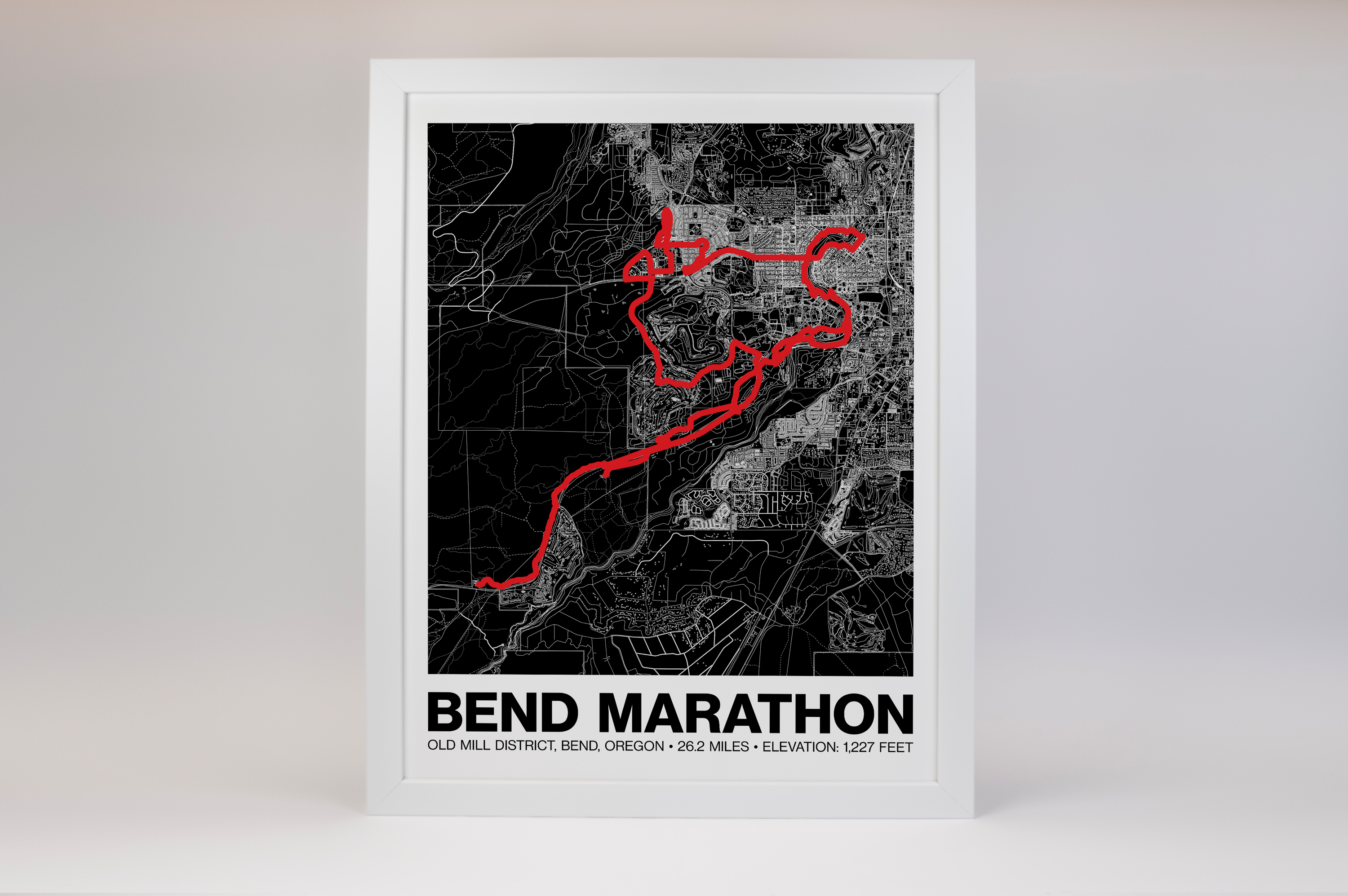 Bend Marathon Poster - Grid Style