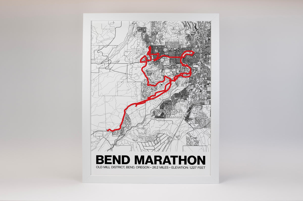 Bend Marathon Poster - Grid Style