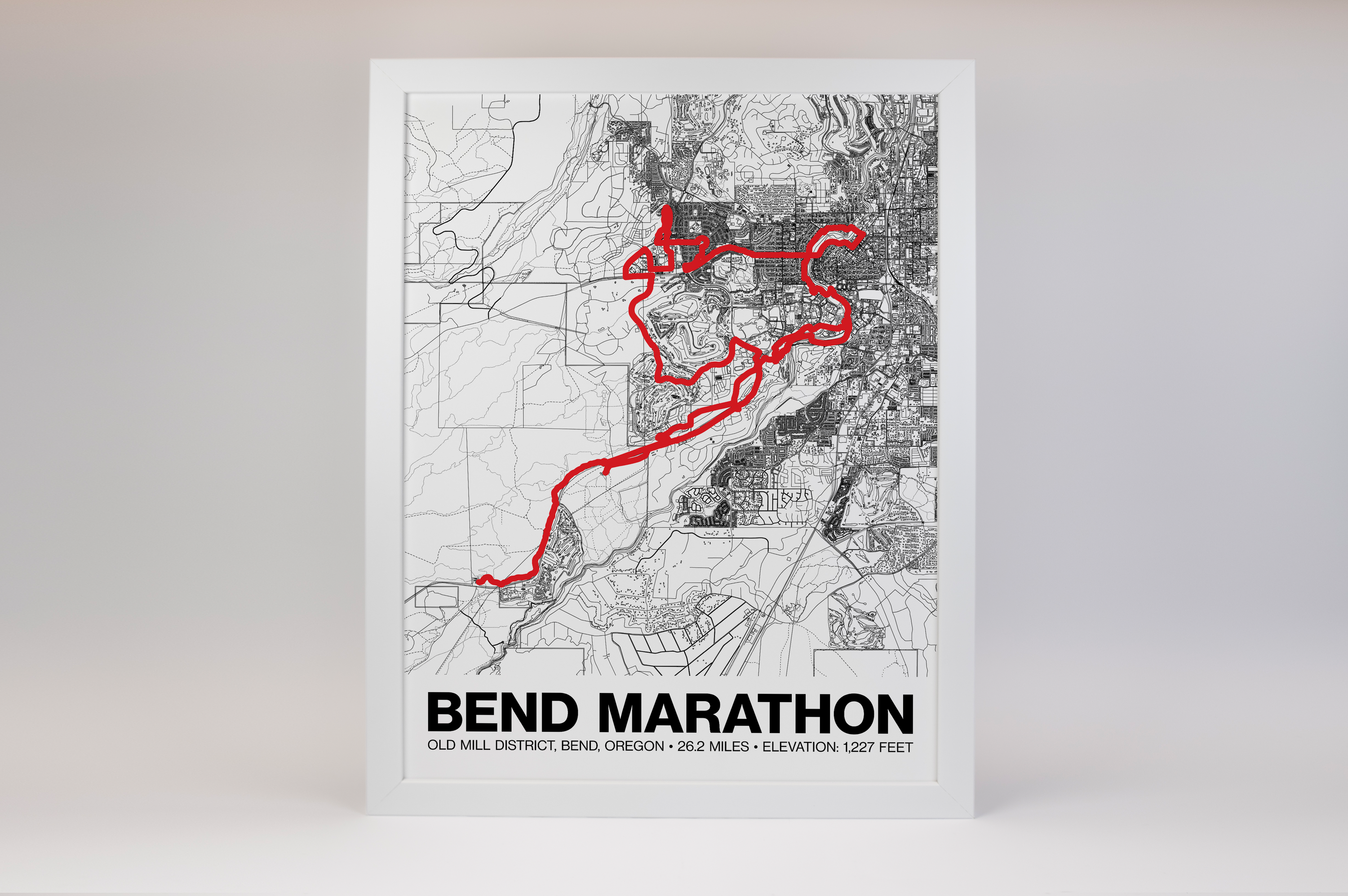 Bend Marathon Poster - Grid Style