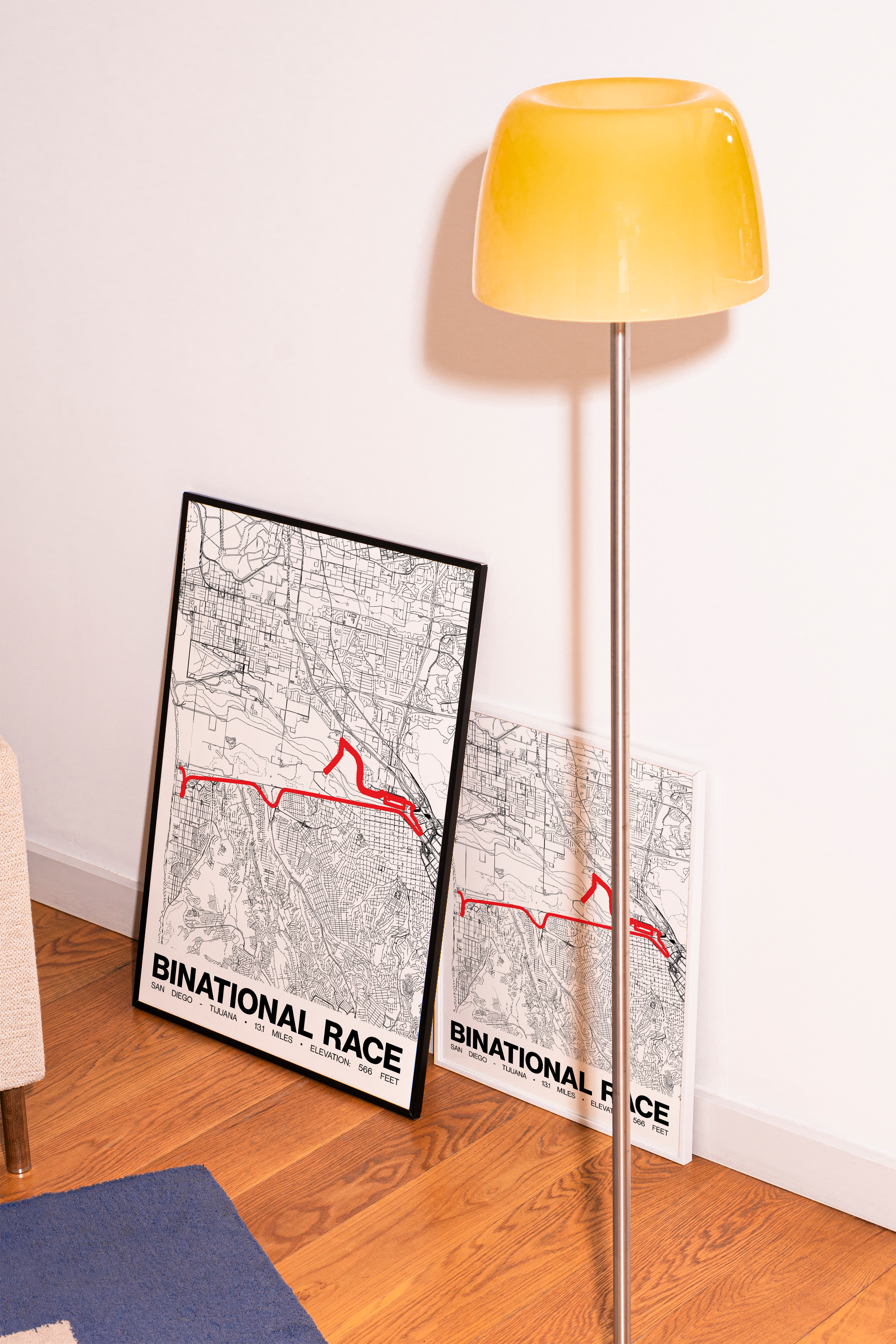 Binational Race Half Marathon Poster - Grid Style