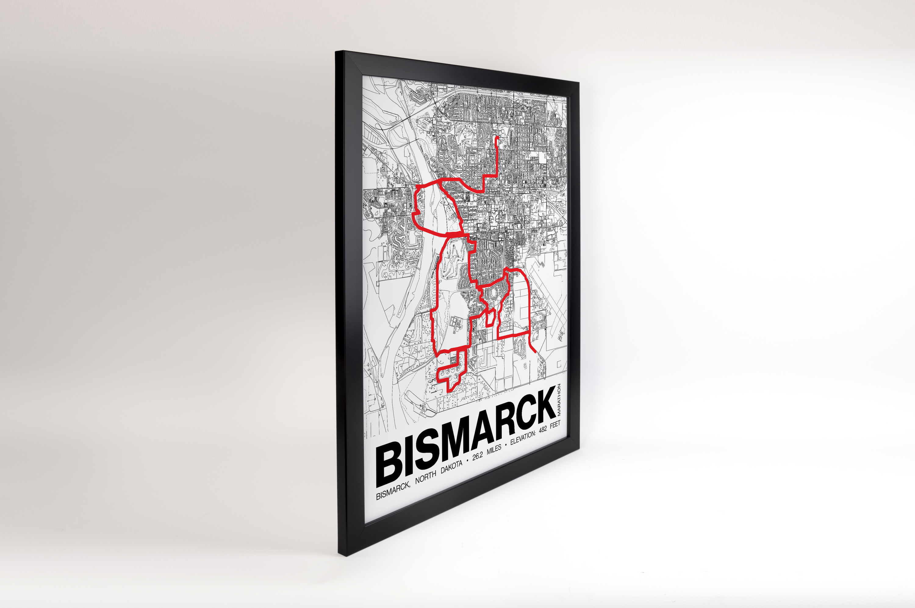 Bismarck Marathon Poster - Grid Style