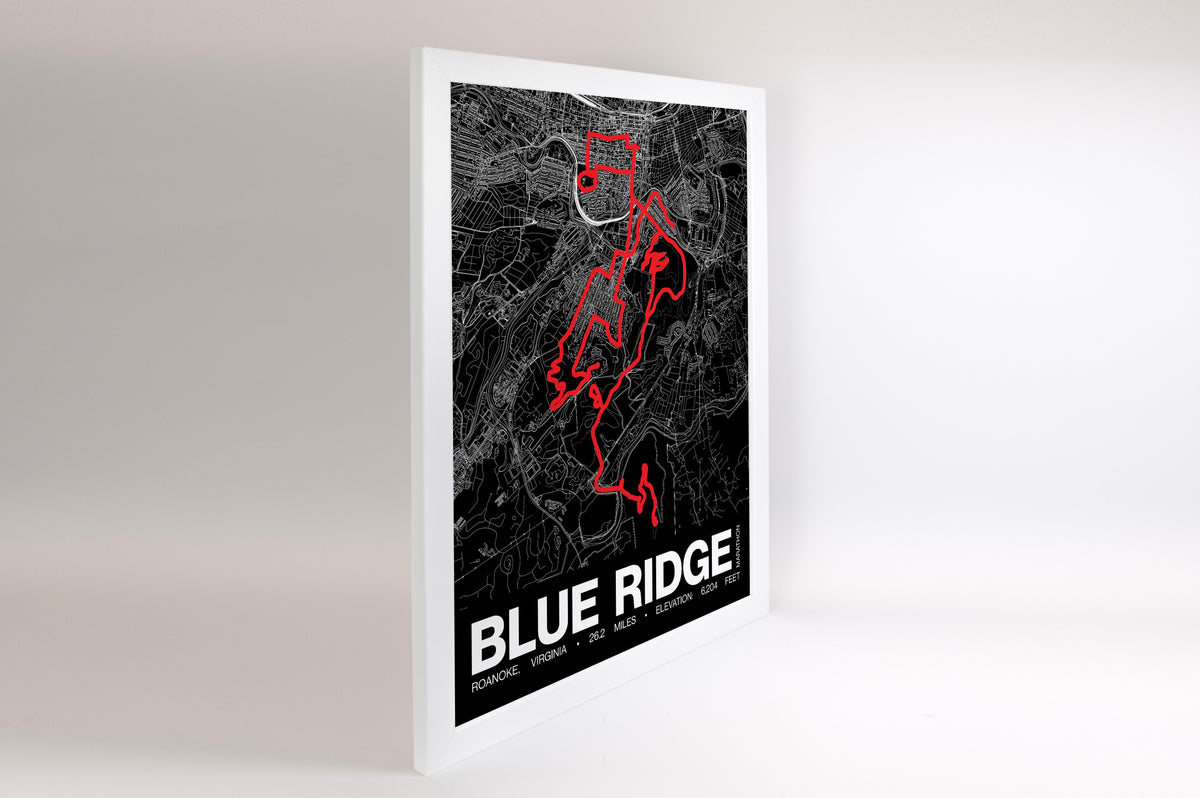 Blue Ridge Marathon Poster - Grid Style