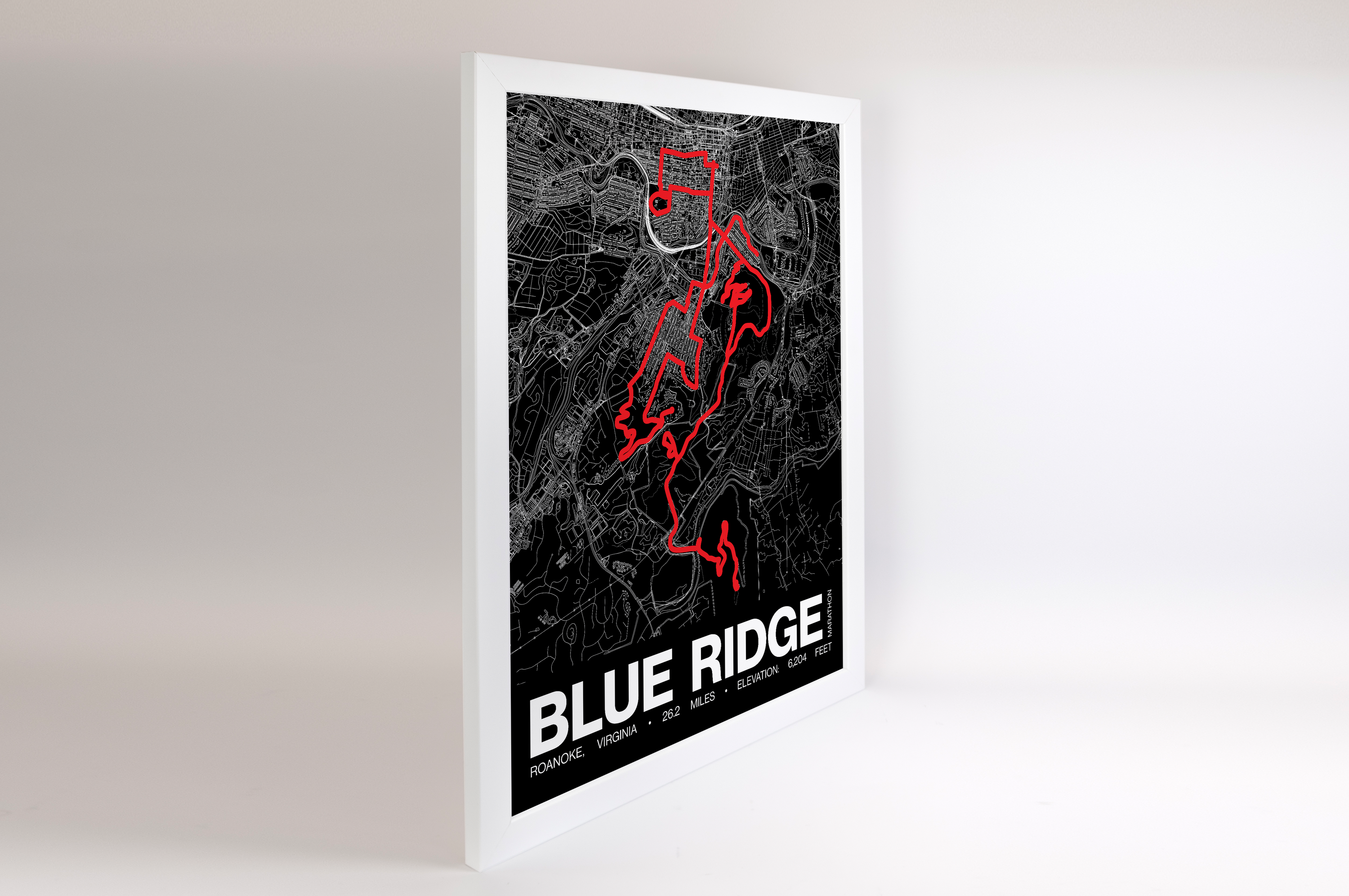 Blue Ridge Marathon Poster - Grid Style