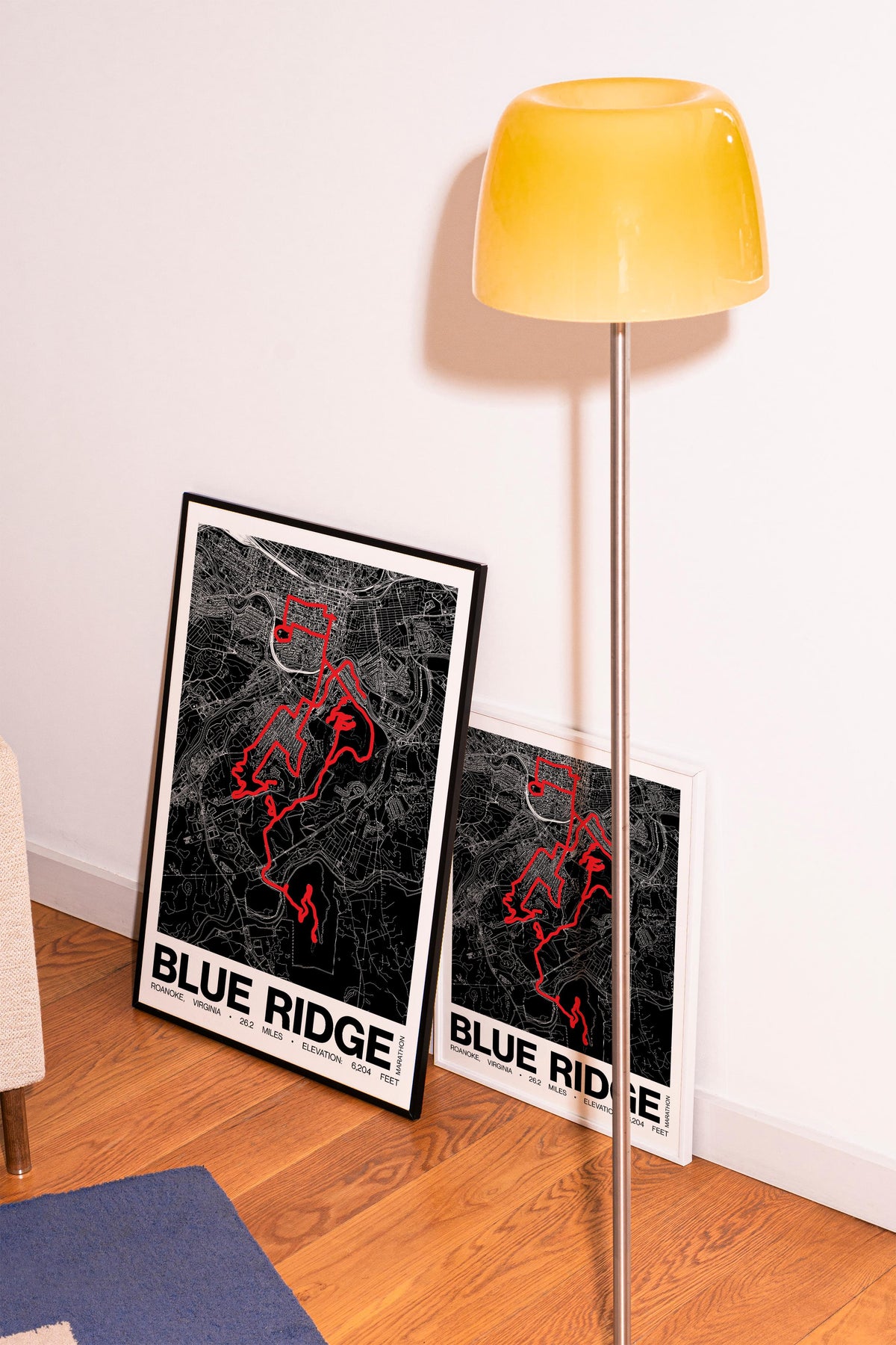 Blue Ridge Marathon Poster - Grid Style