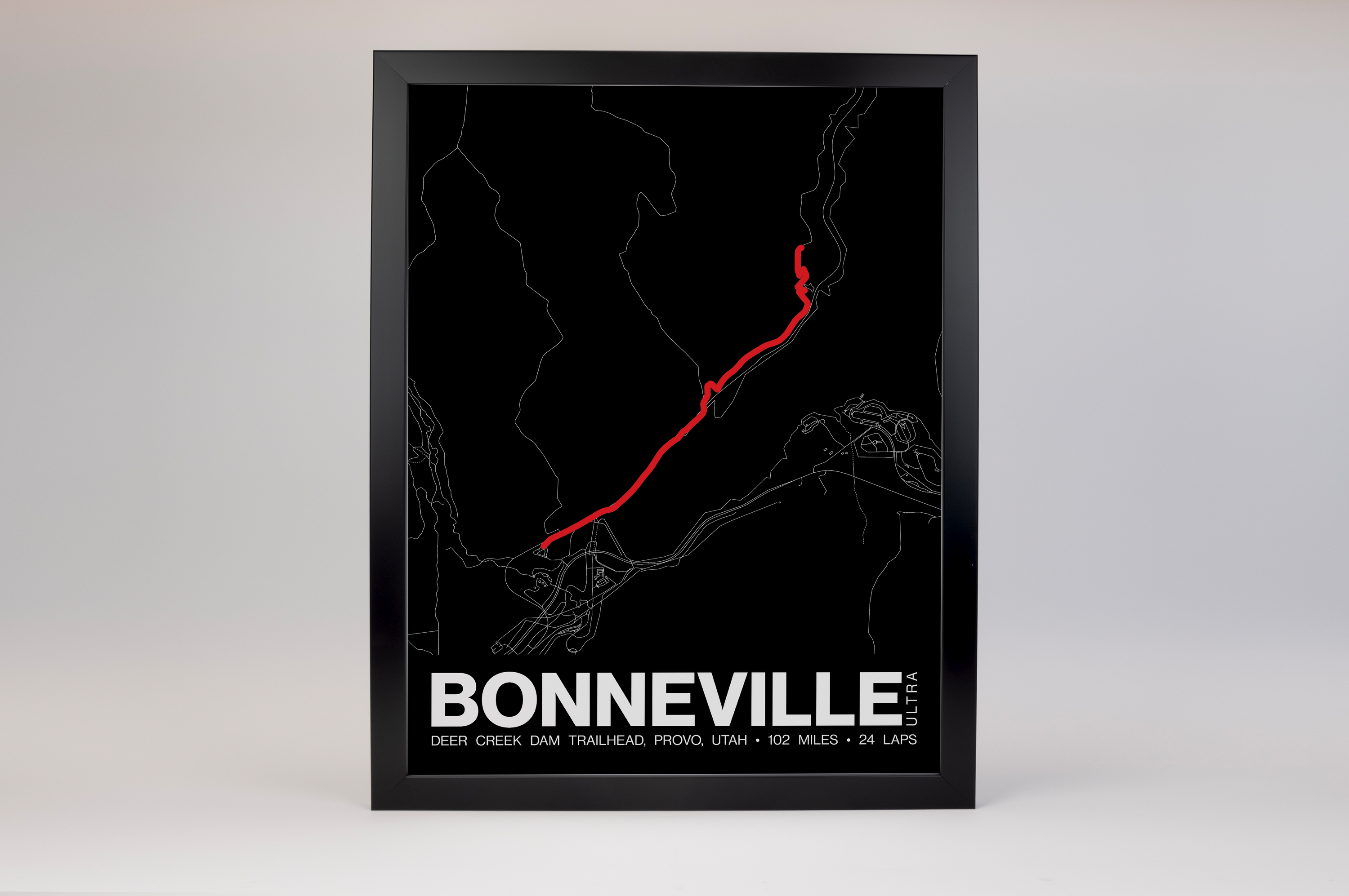 Bonneville Backyard Ultra Poster - Grid Style