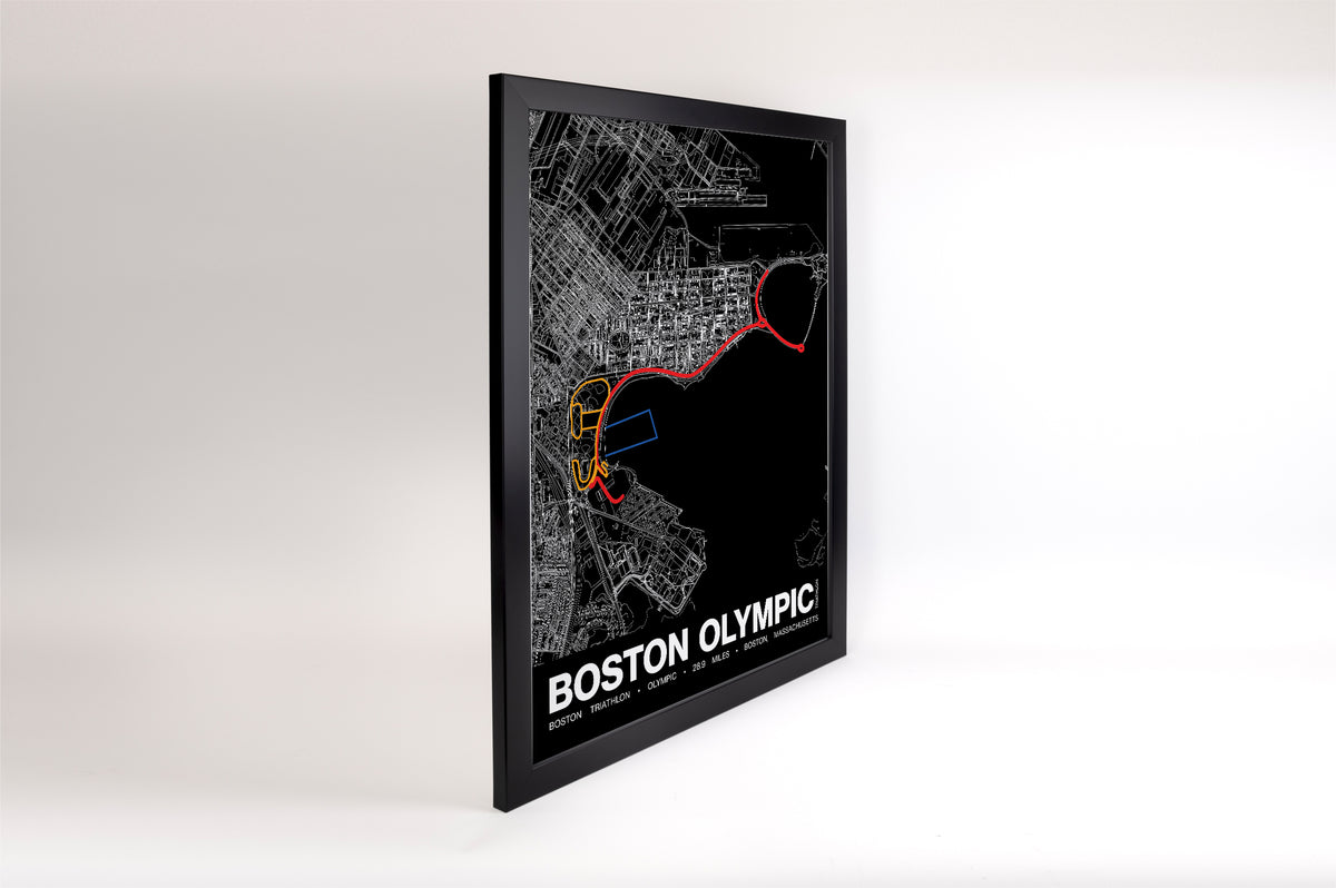 Boston Triathlon Olympic Poster - Grid Style