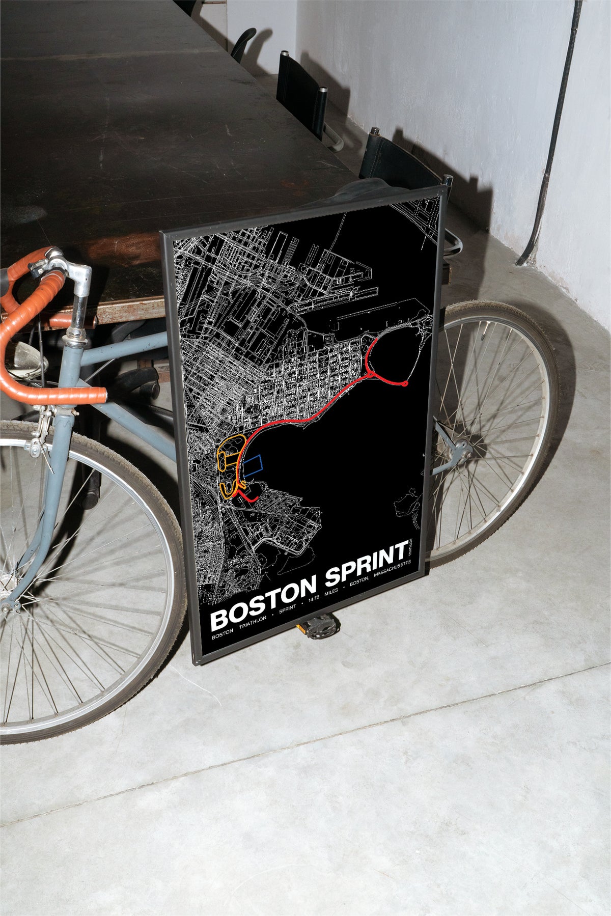 Boston Triathlon Sprint Poster - Grid Style