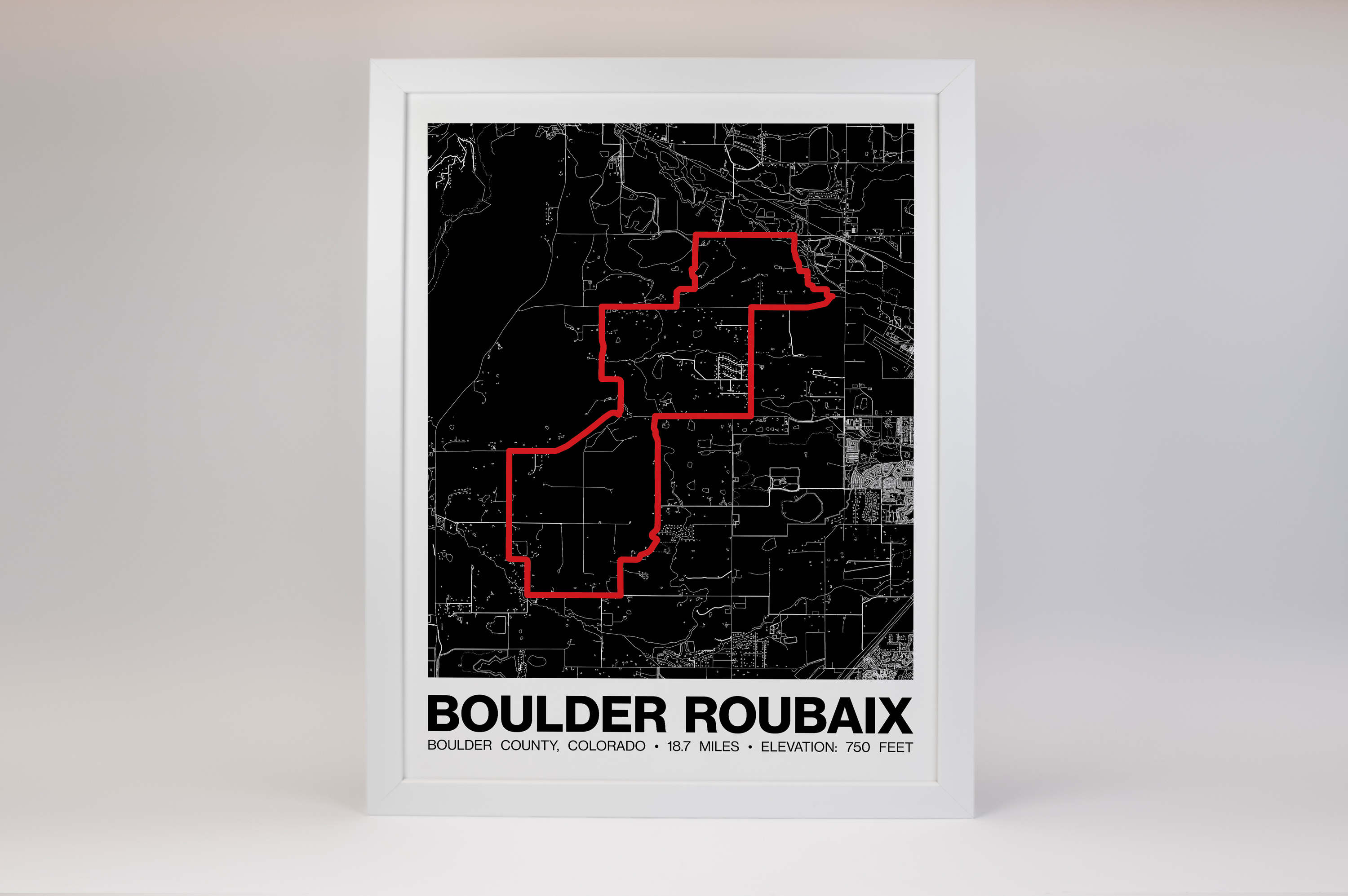 Boulder Roubaix Poster - Grid Style