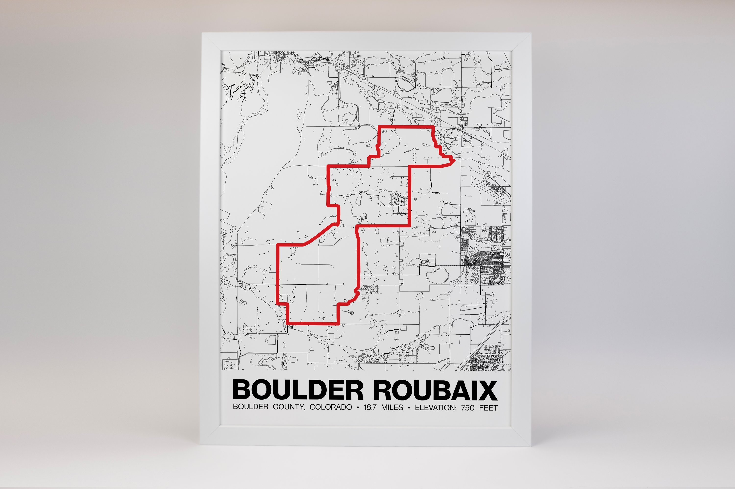 Boulder Roubaix Poster - Grid Style