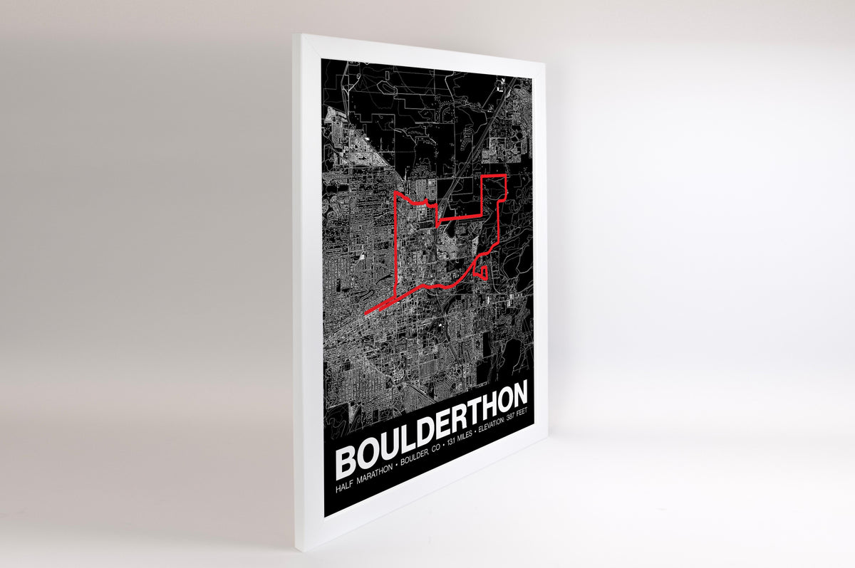 Boulderthon Half Marathon Poster - Grid Style