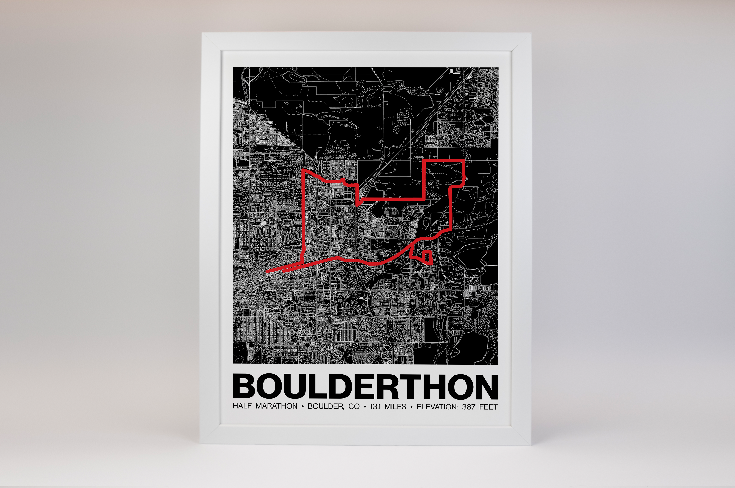 Boulderthon Half Marathon Poster - Grid Style