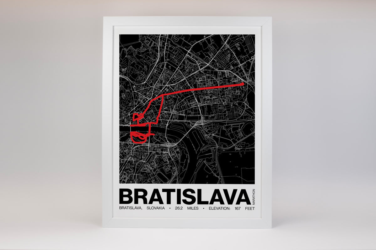 Bratislava Marathon Poster - Grid Style