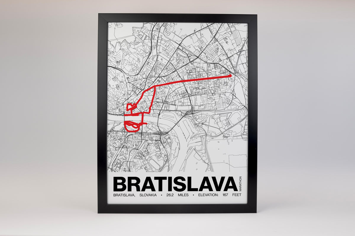 Bratislava Marathon Poster - Grid Style