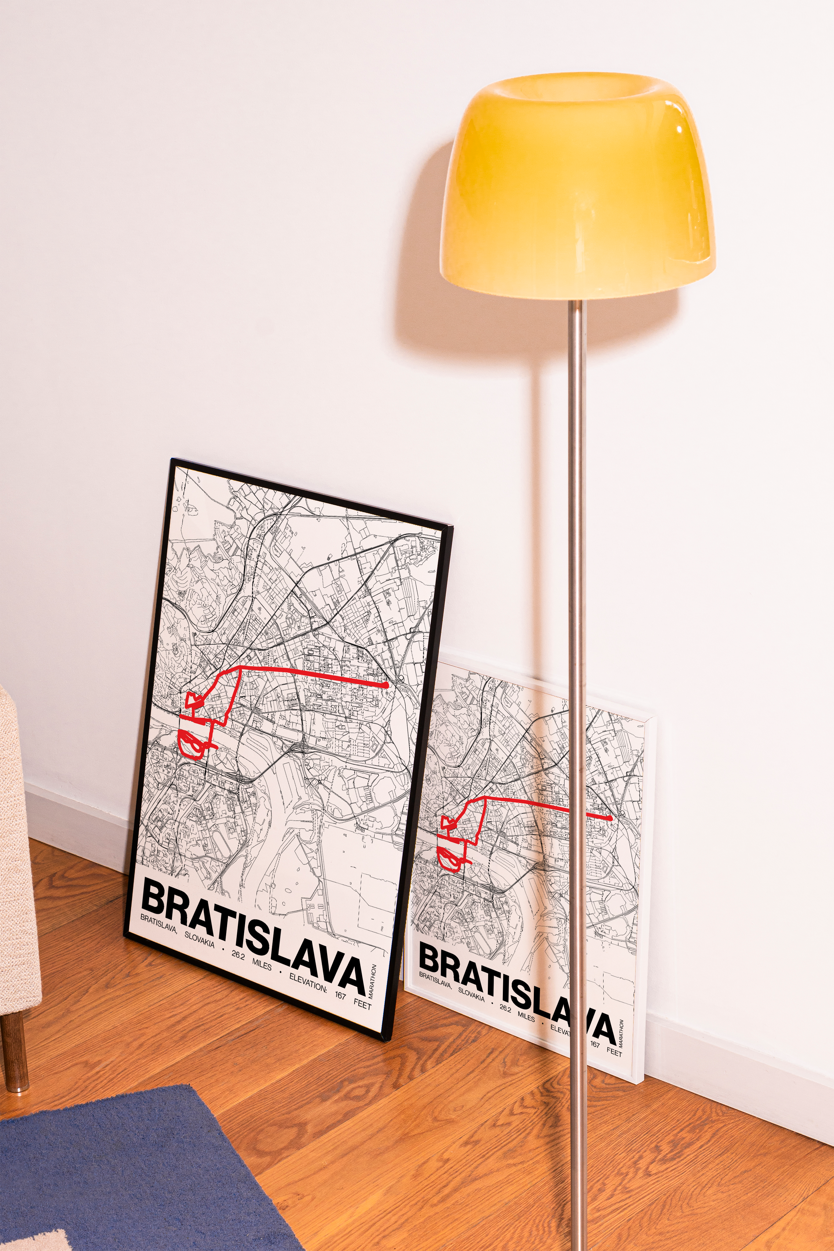 Bratislava Marathon Poster - Grid Style