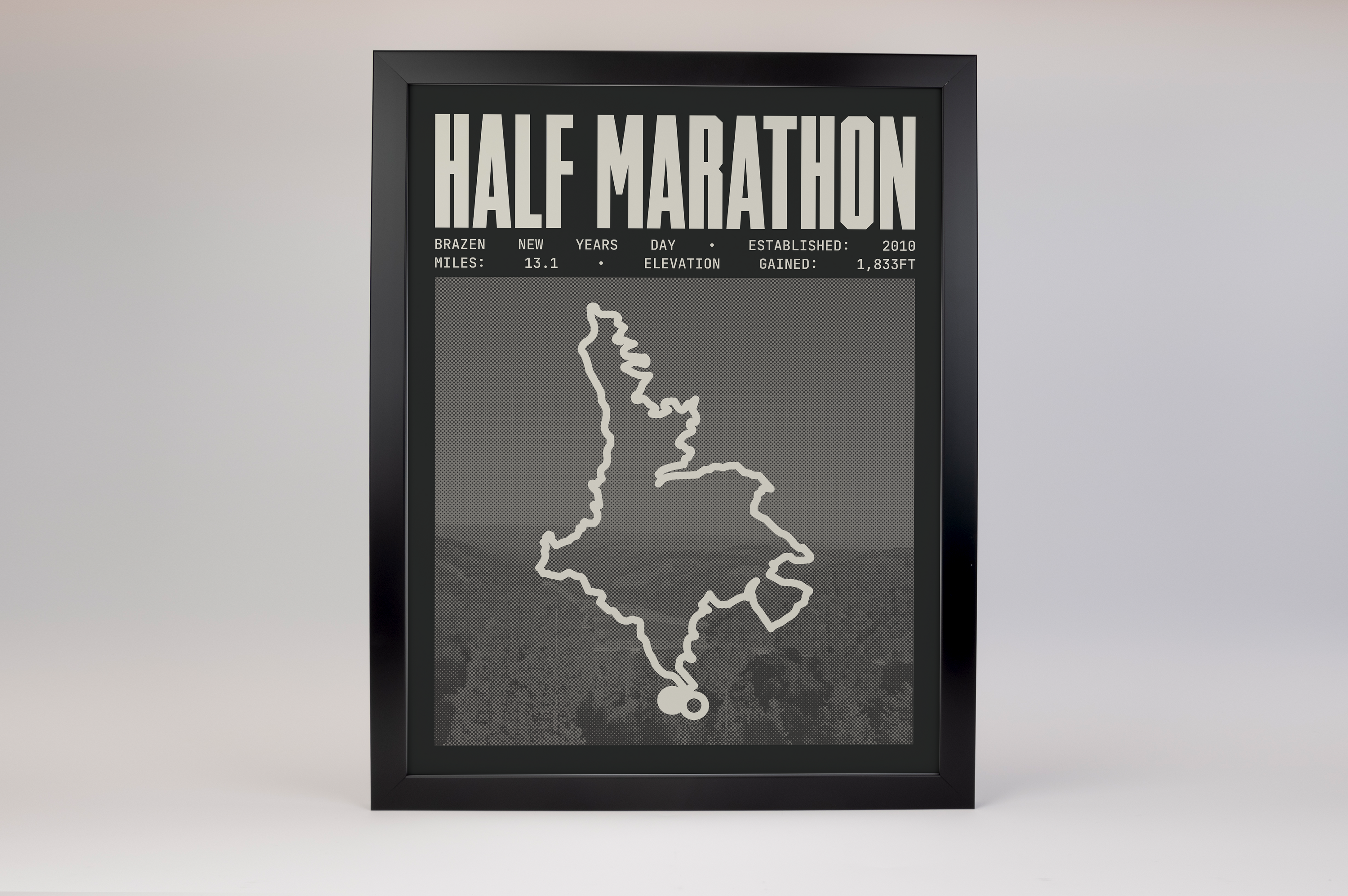 Brazen New Years Day Half-Marathon Poster