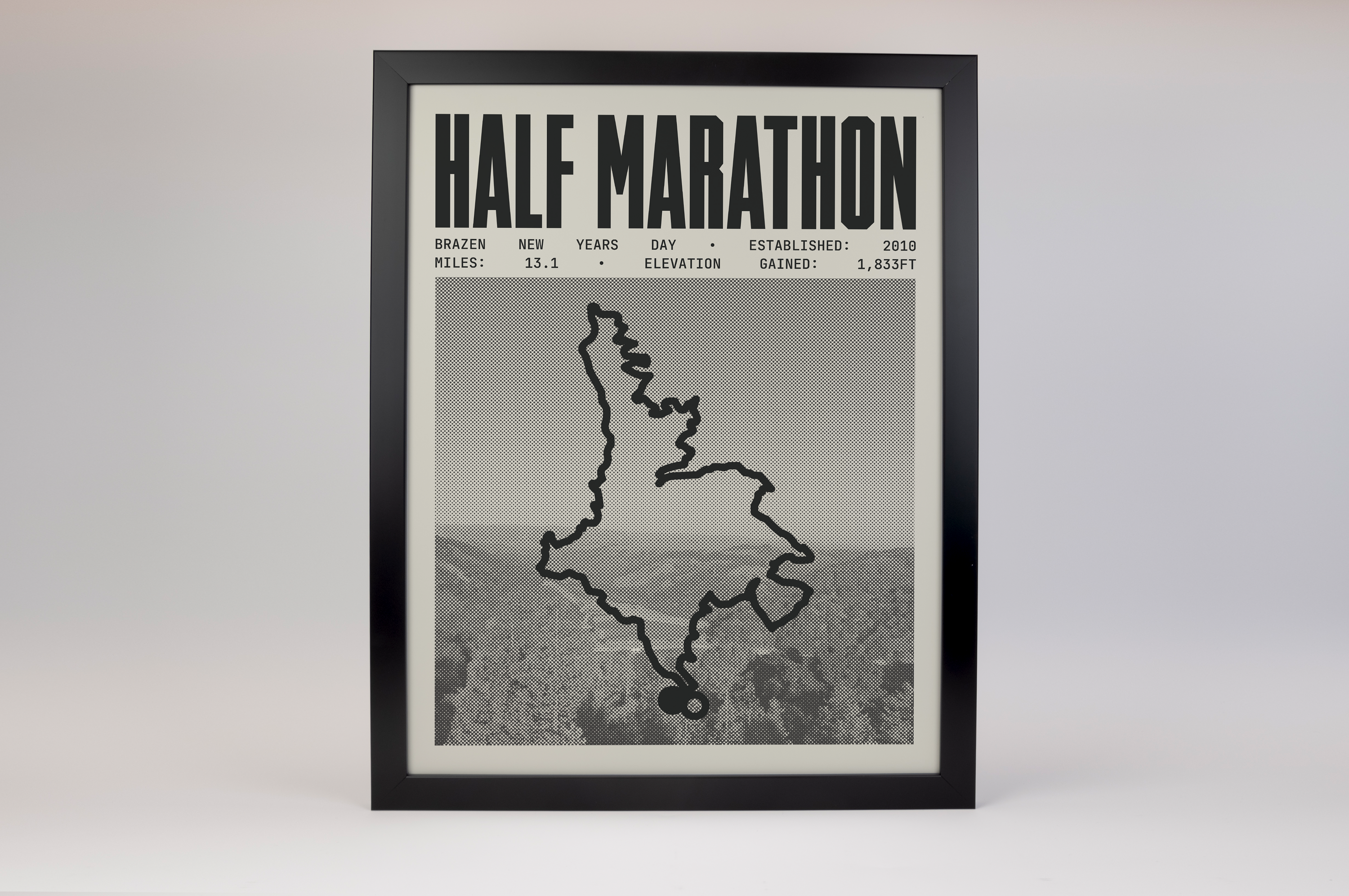 Brazen New Years Day Half-Marathon Poster