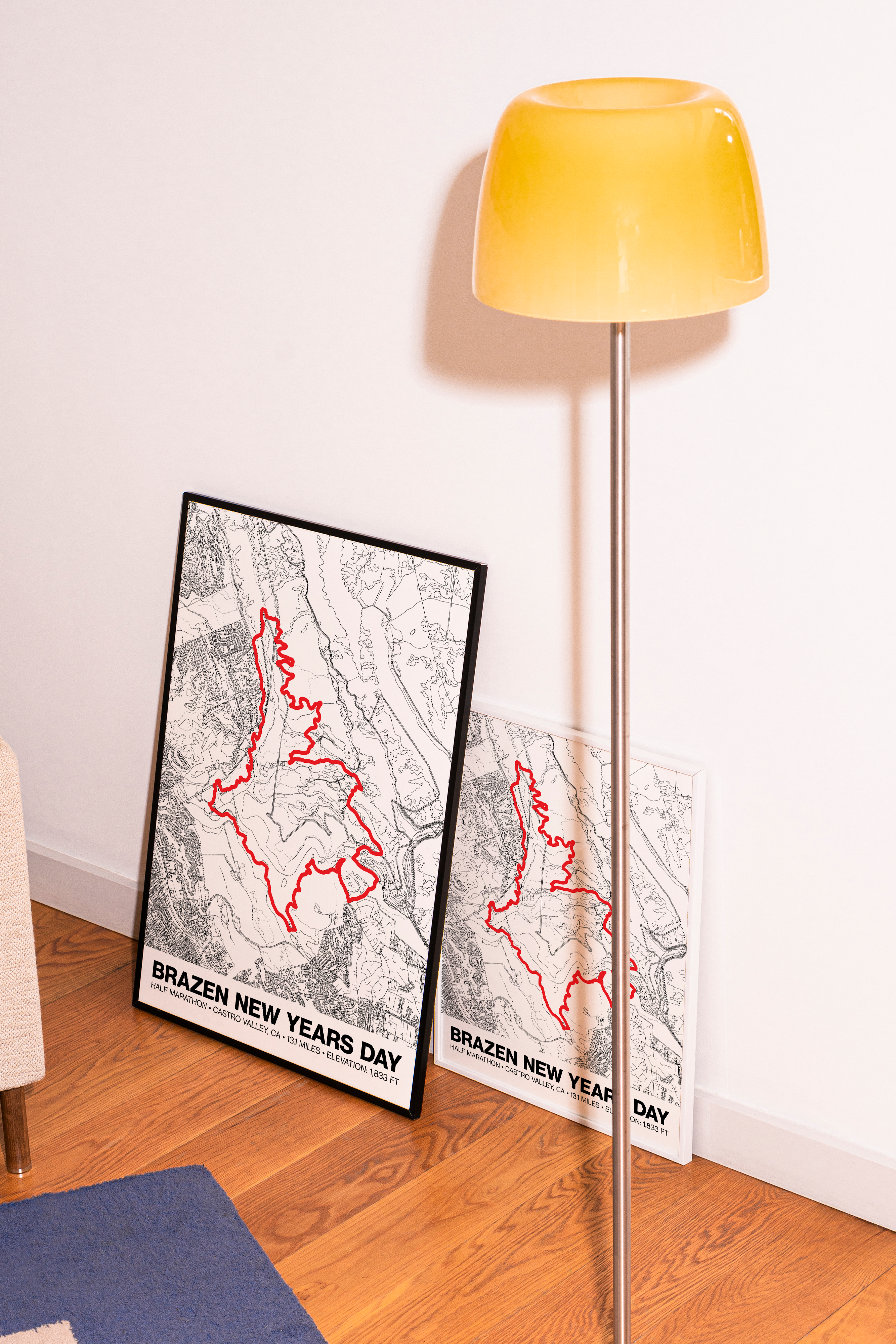 Brazen New Years Day Half Marathon Poster - Grid Style