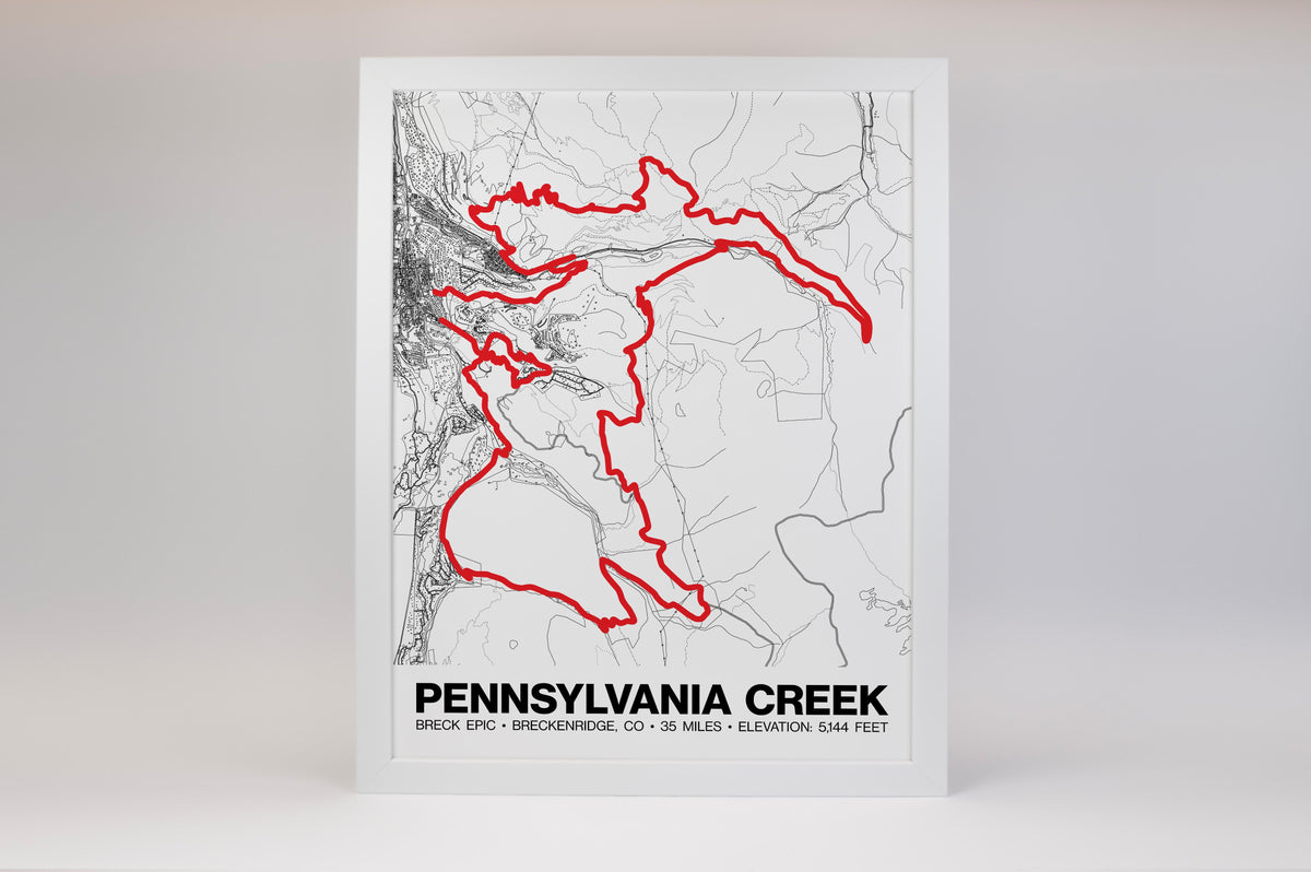 Breck Epic Pennsylvania Creek Poster - Grid Style