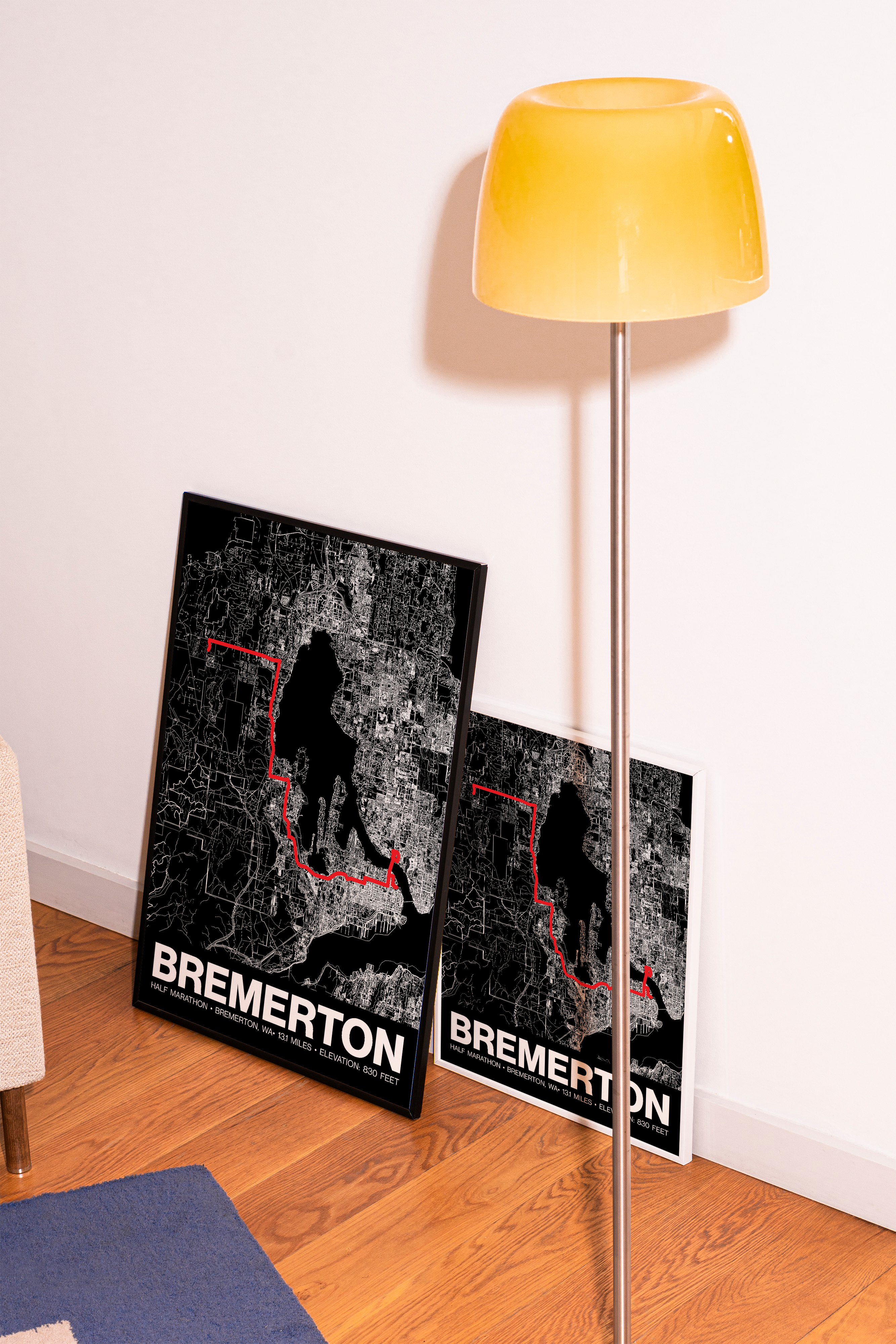 Bremerton Half Marathon Poster - Grid Style