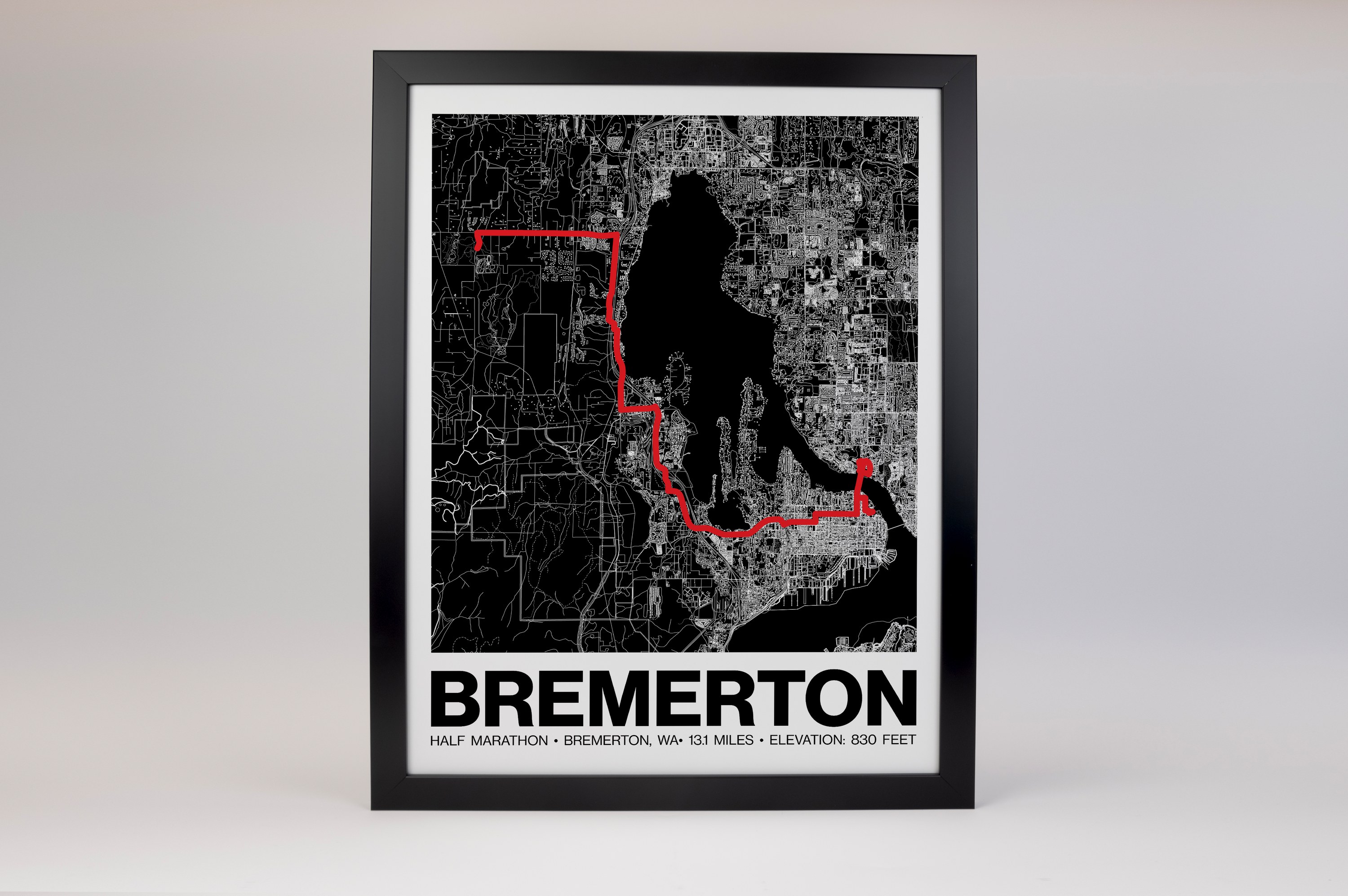 Bremerton Half Marathon Poster - Grid Style