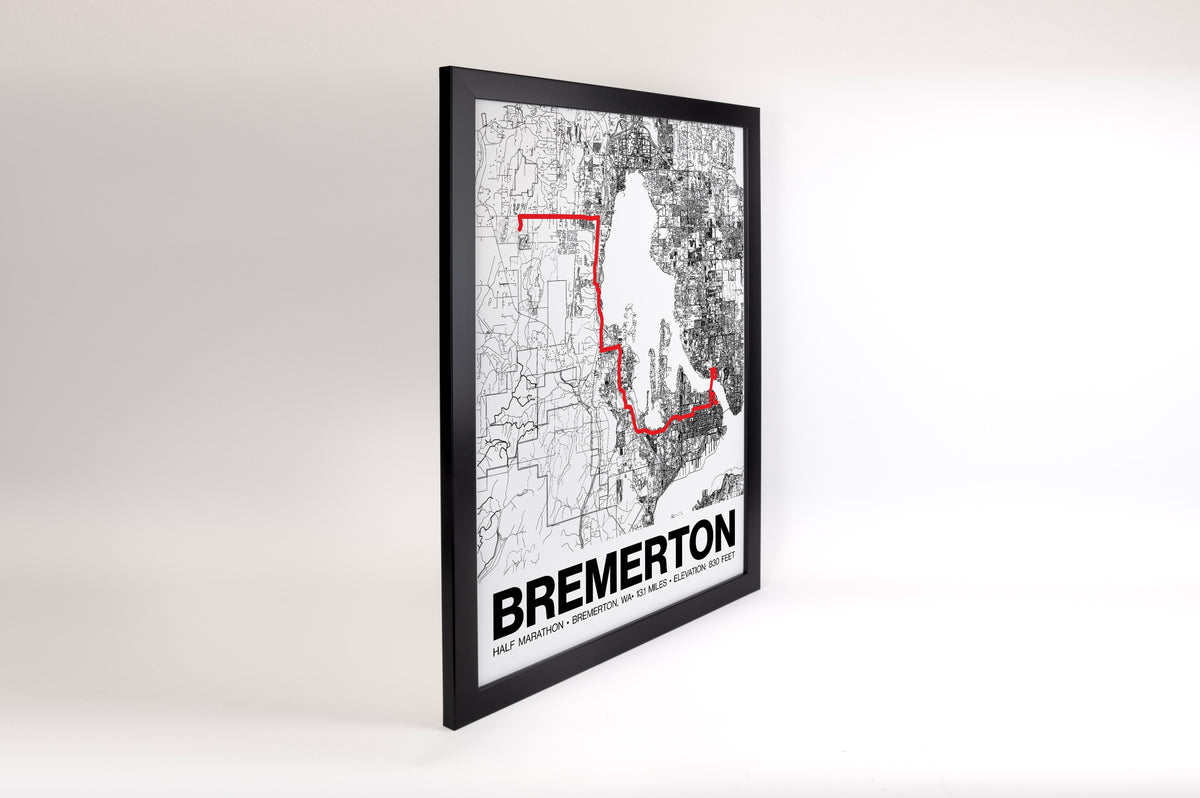 Bremerton Half Marathon Poster - Grid Style