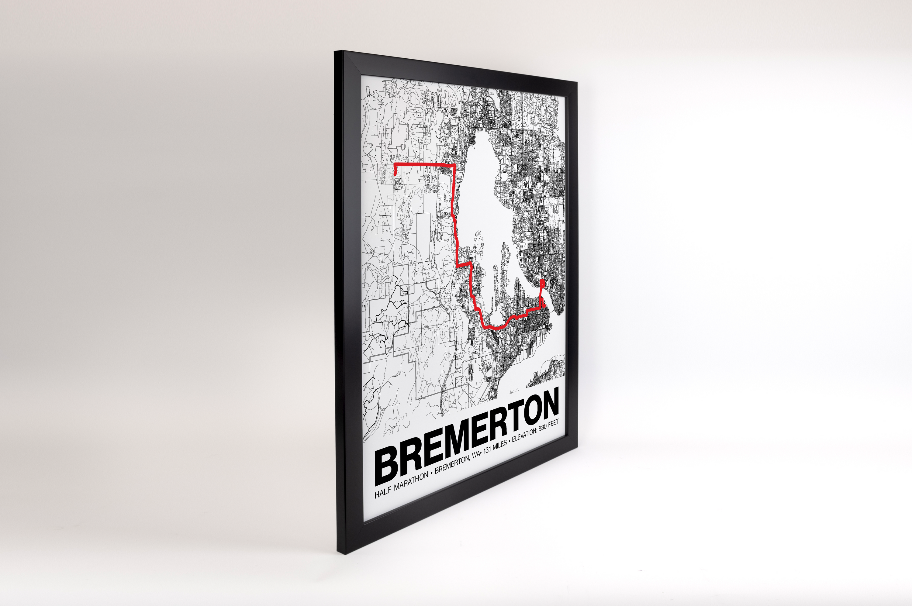 Bremerton Half Marathon Poster - Grid Style