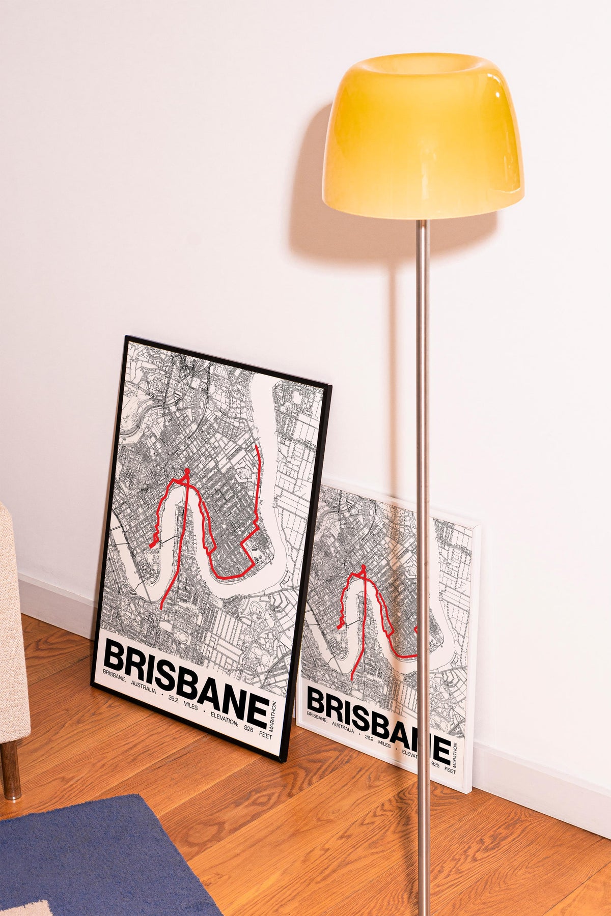 Brisbane Marathon Poster - Grid Style