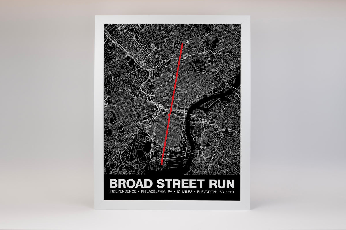 Broad Street Run Poster - Grid Style