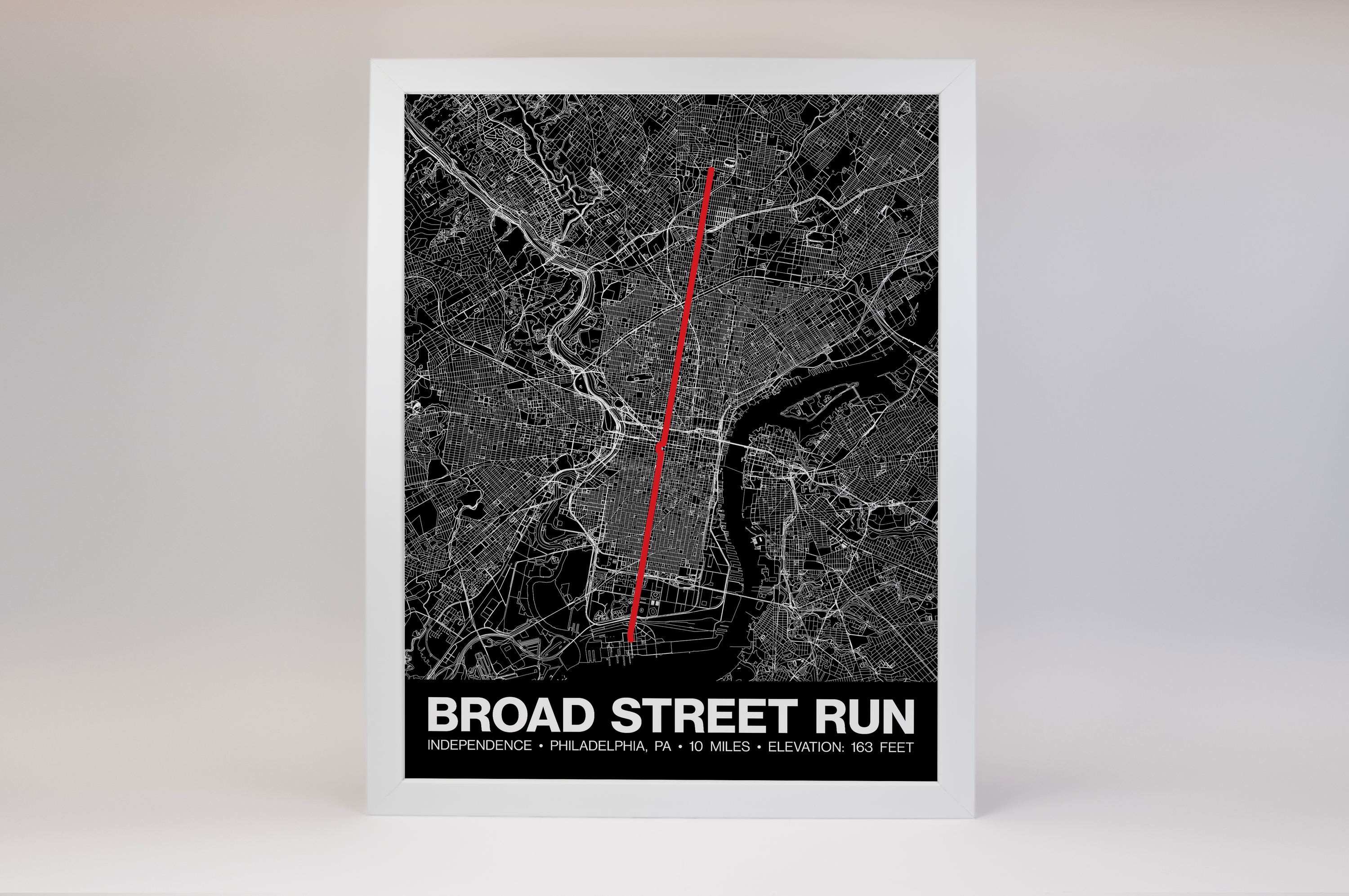 Broad Street Run Poster - Grid Style