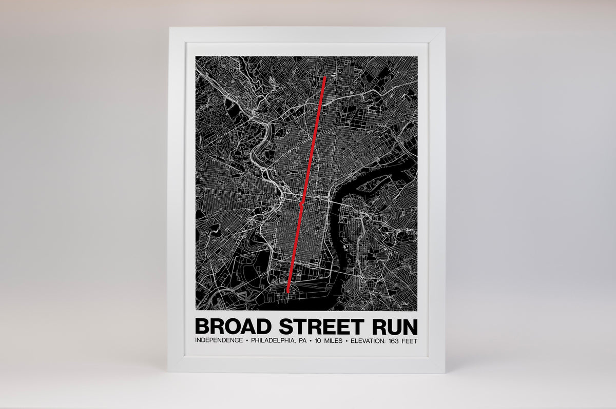 Broad Street Run Poster - Grid Style
