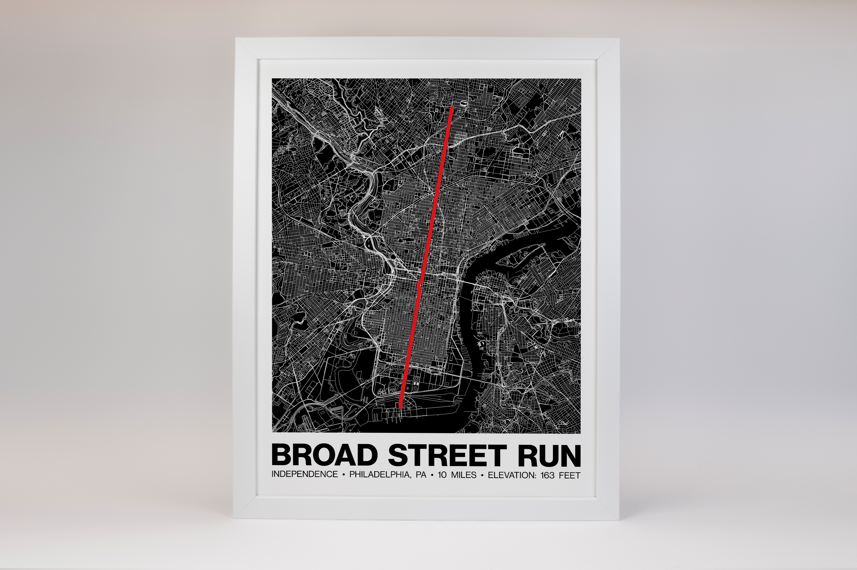 Broad Street Run Poster - Grid Style