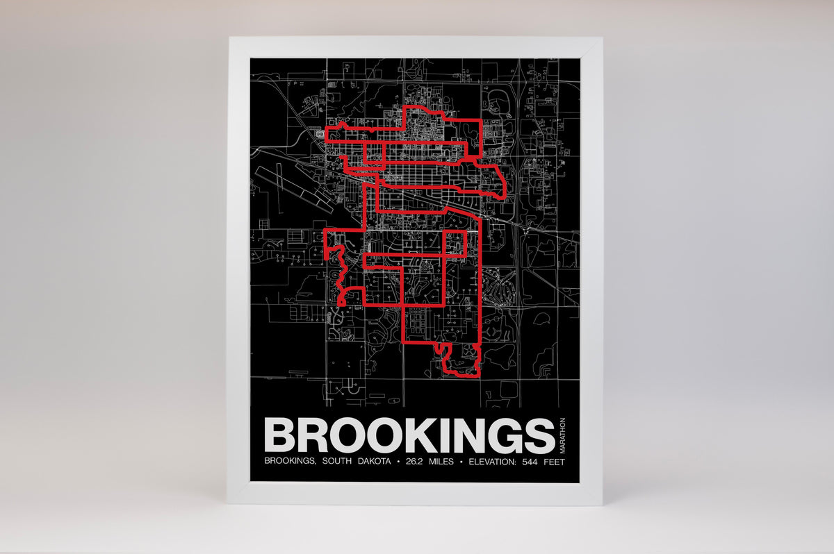 Brookings Marathon Poster - Grid Style