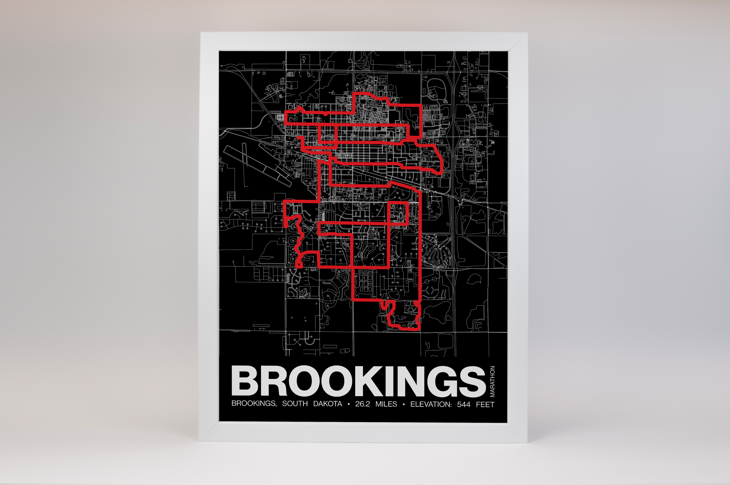 Brookings Marathon Poster - Grid Style