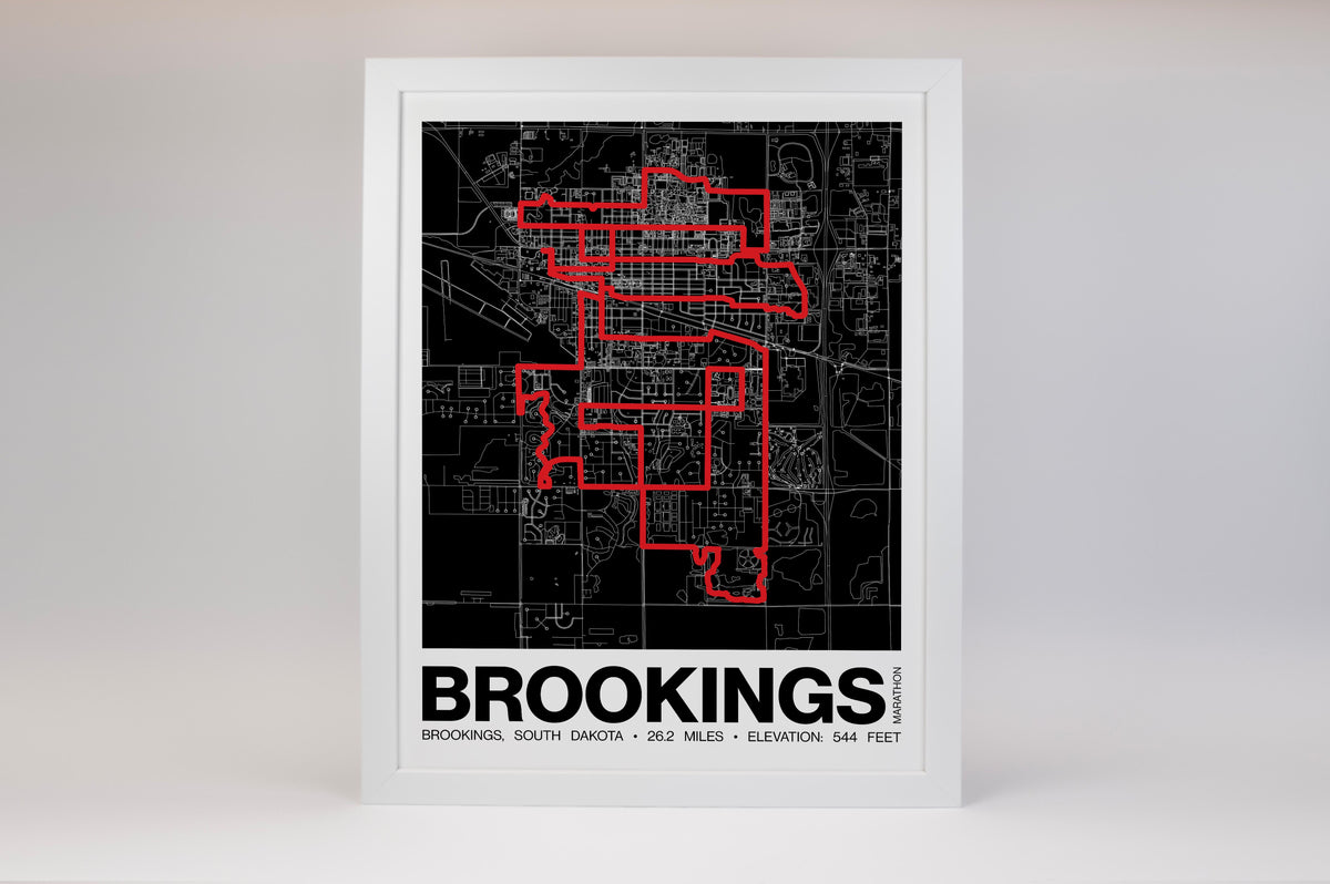 Brookings Marathon Poster - Grid Style