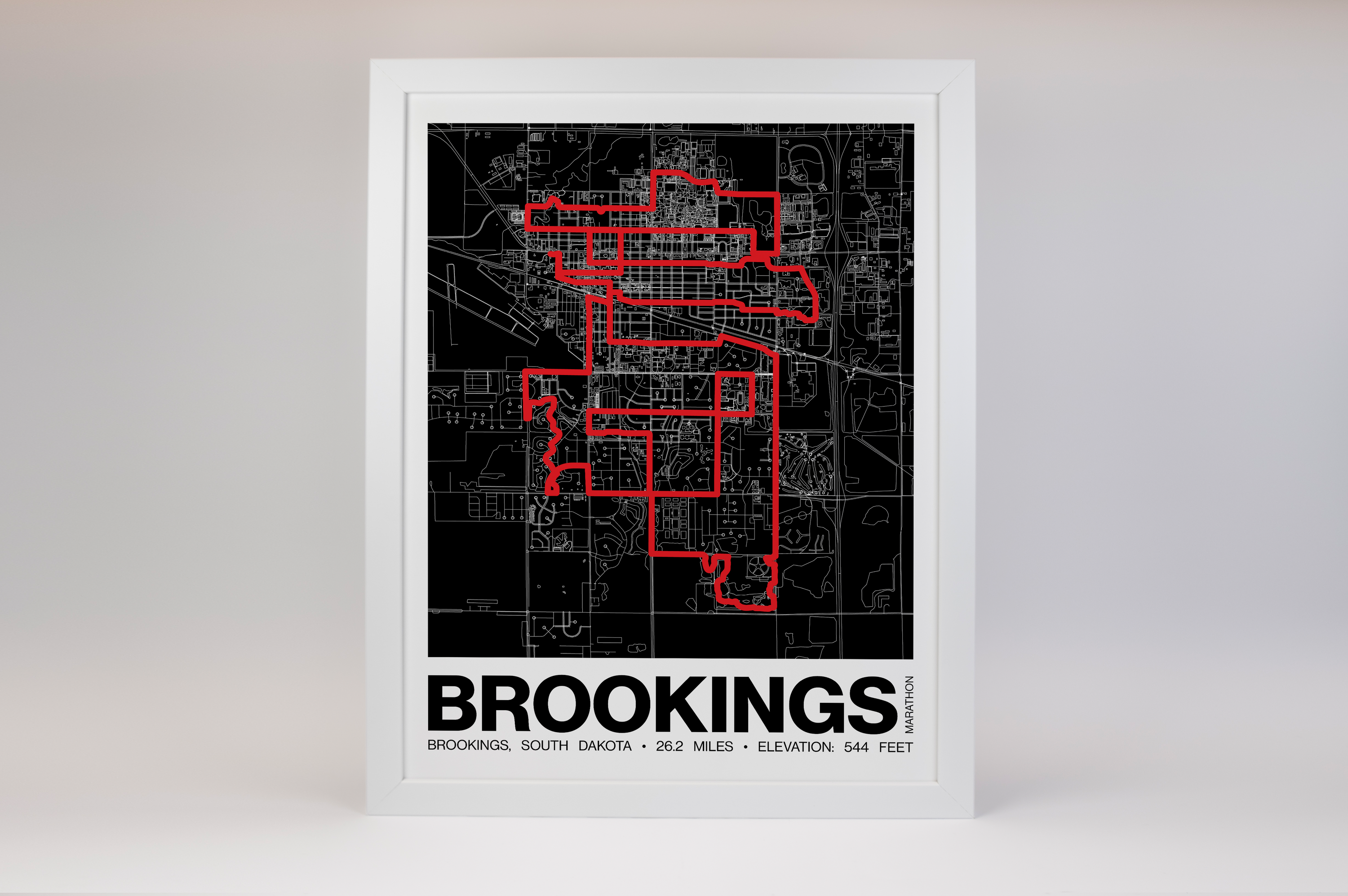 Brookings Marathon Poster - Grid Style