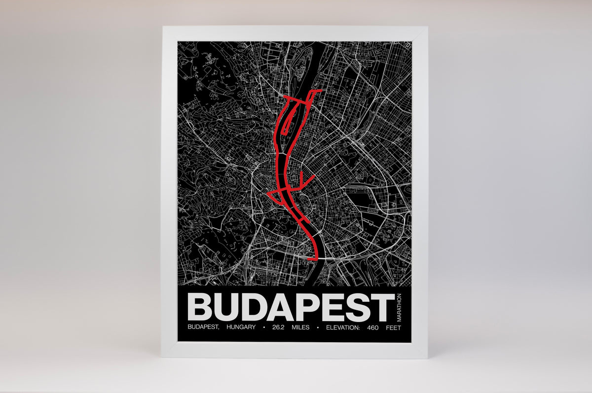 Budapest Marathon Poster - Grid Style